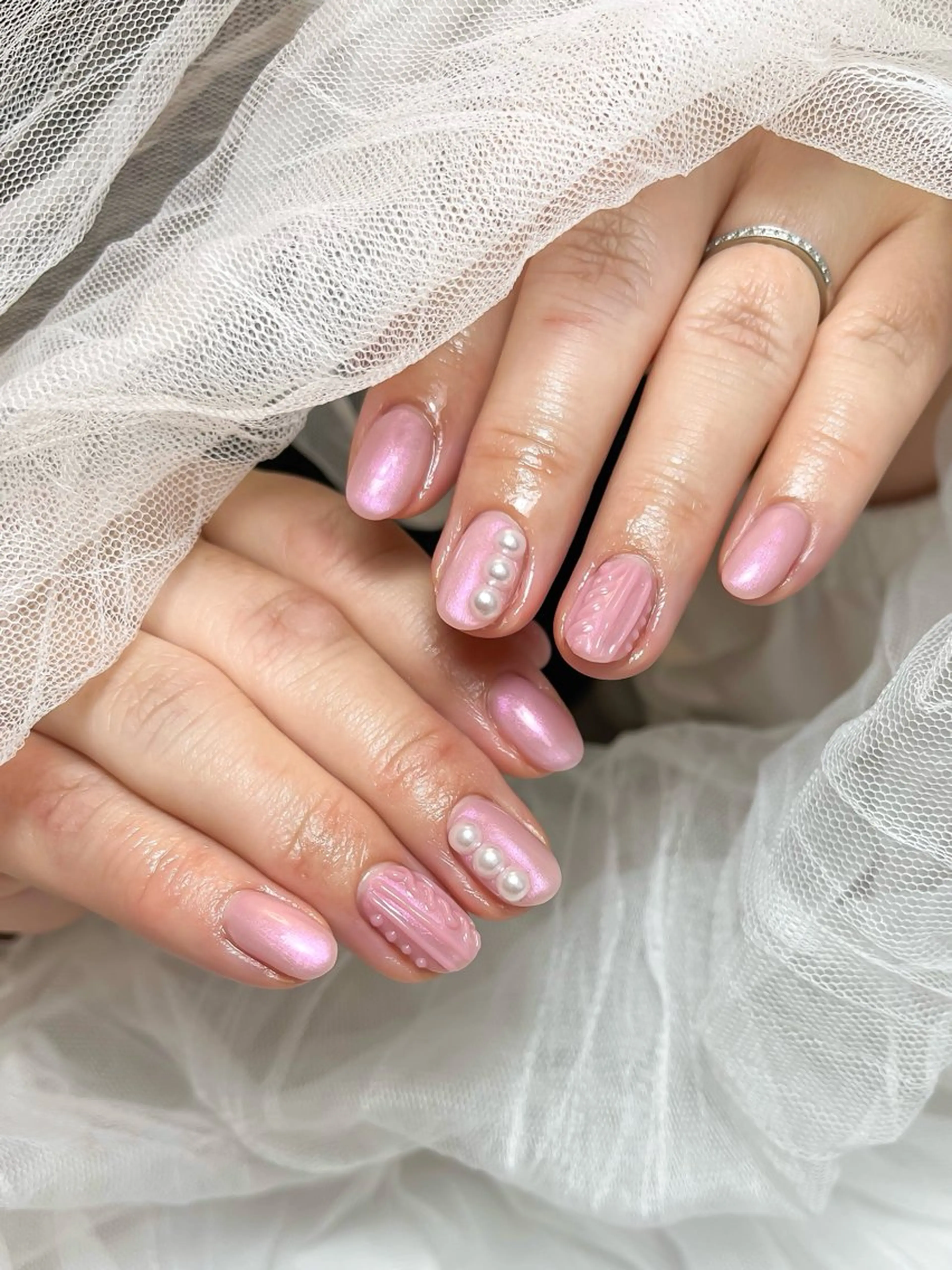 ネイル オーロラネイル ハンドネイル private acottoのネイルデザイン