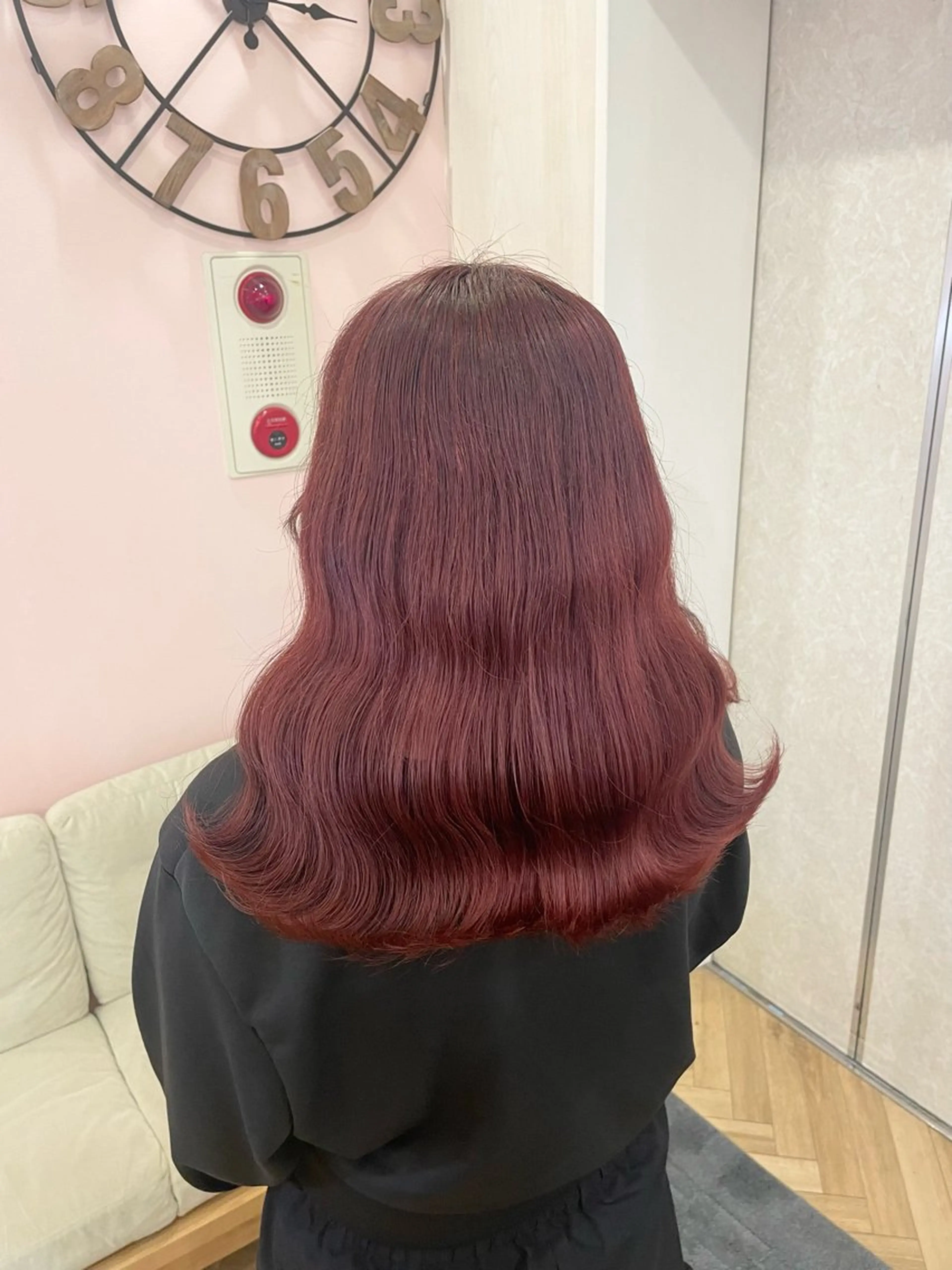 セミロング カラー ヘアアレンジ レッドカラー ダブルカラー/ レイヤー🍒齋藤 澪のヘアスタイル