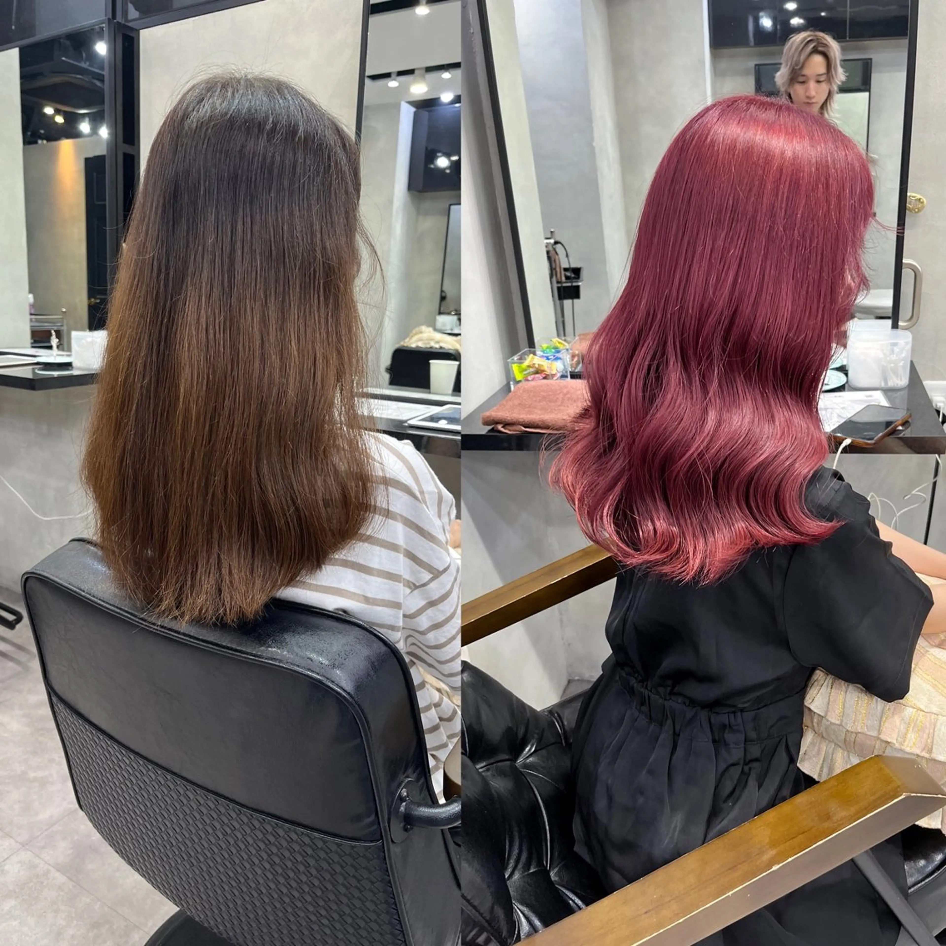 セミロング 濱川響太レディース カットモデルのヘアスタイル