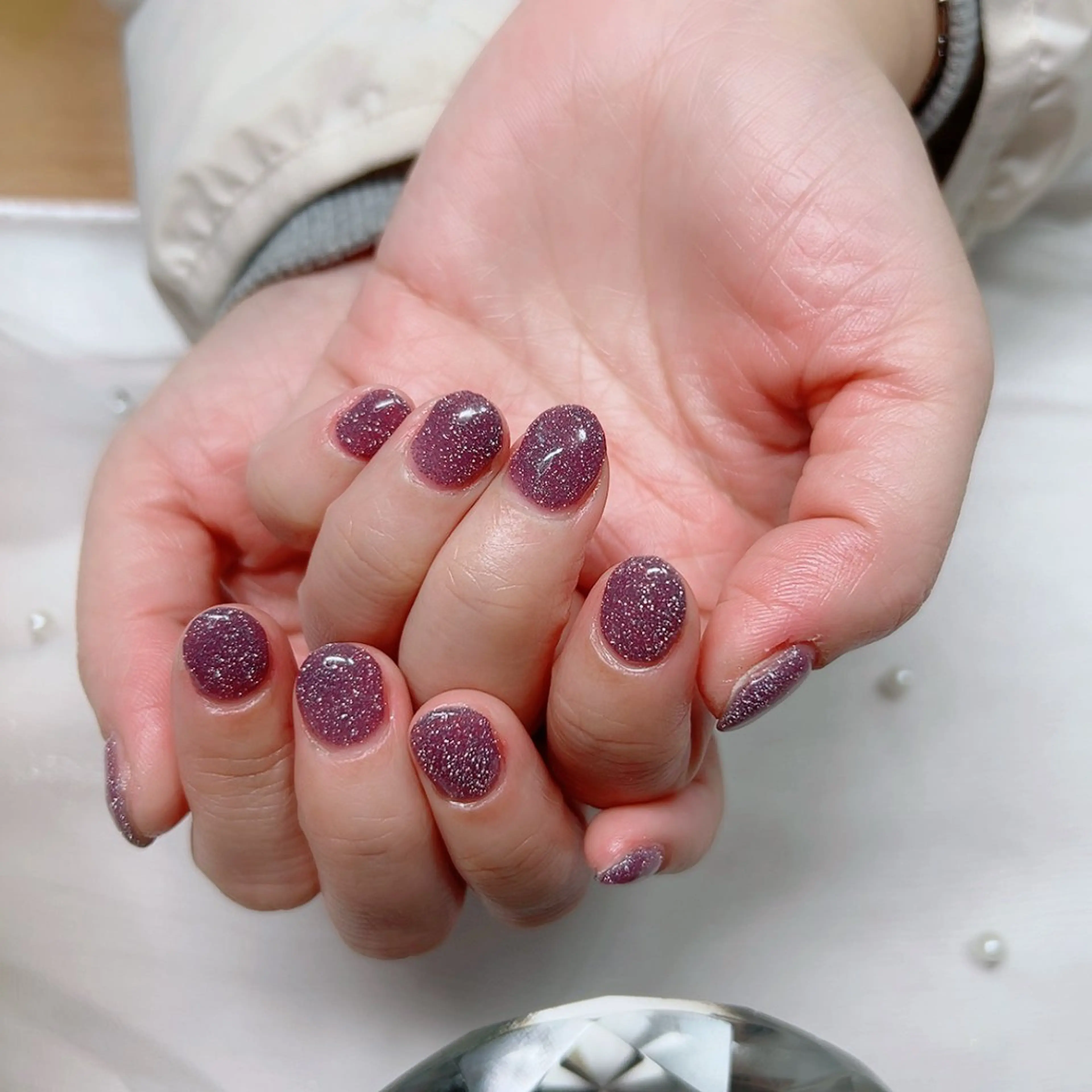 ネイル フラッシュネイル ラメ(グリッター) オフィスネイル ハンドネイル Cute Tips nailのネイルデザイン