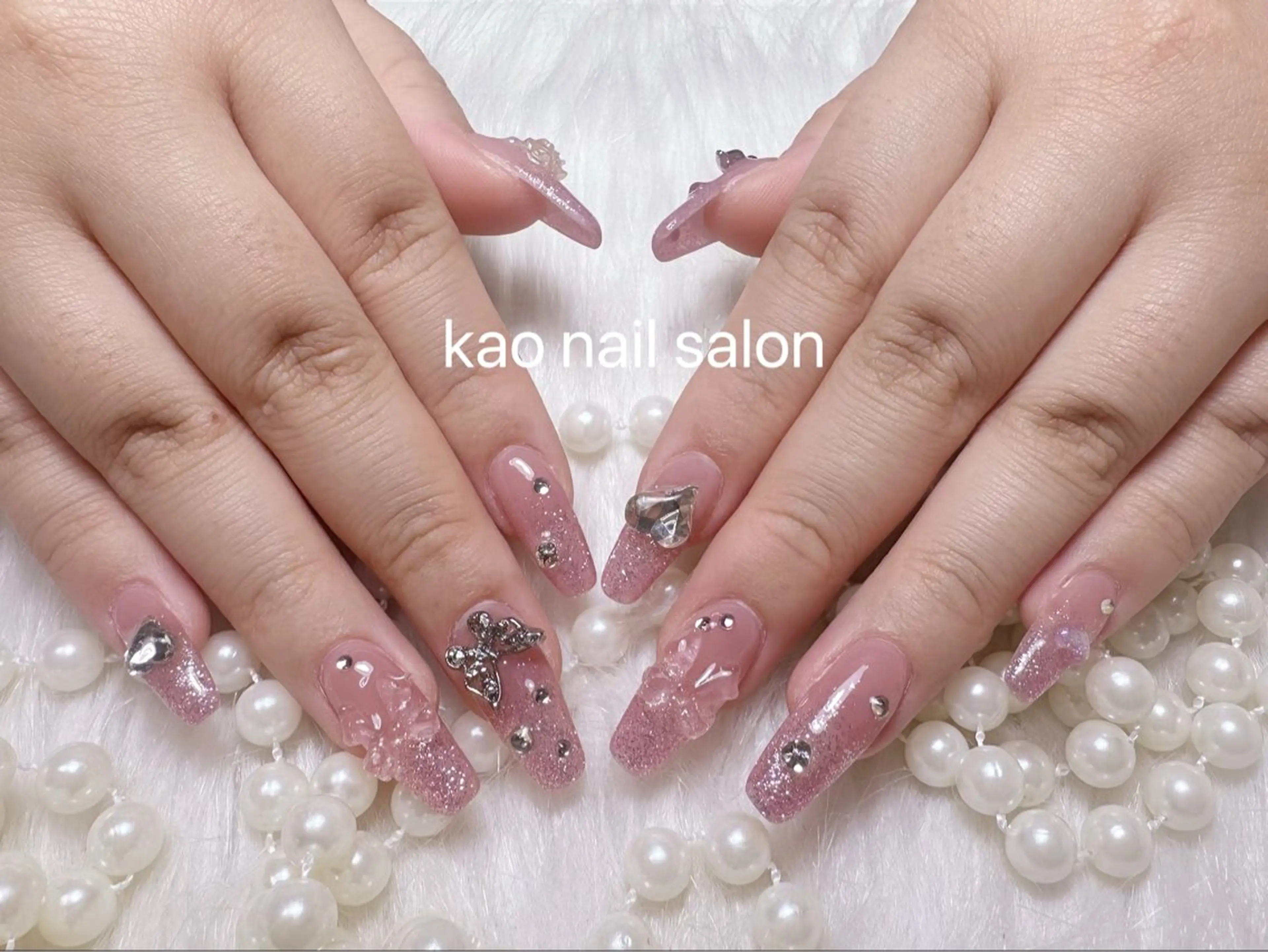 ネイル ハンドネイル kao nail マグネット/長さだしのネイルデザイン