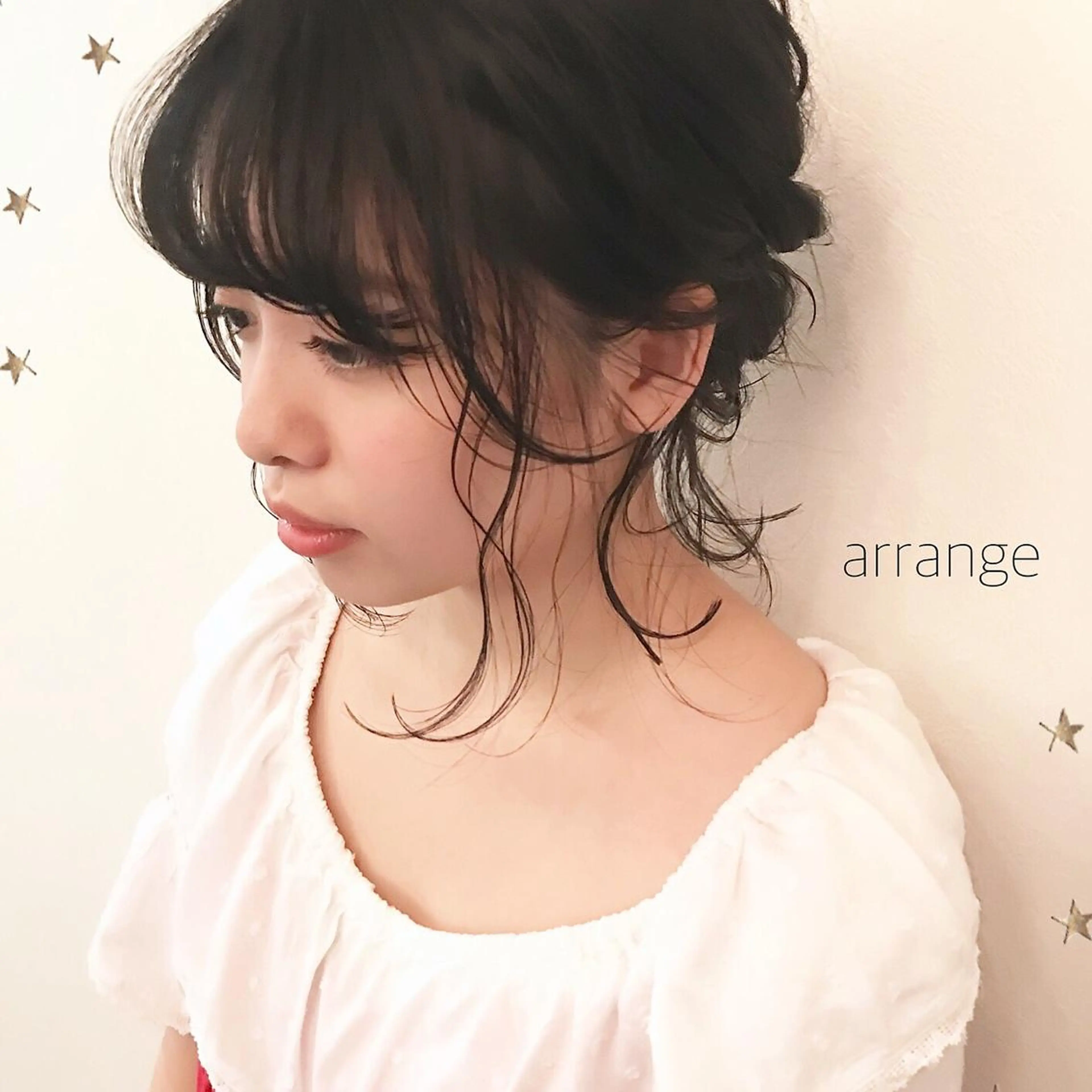 ミディアム ヘアアレンジ 市川 千夏のヘアスタイル