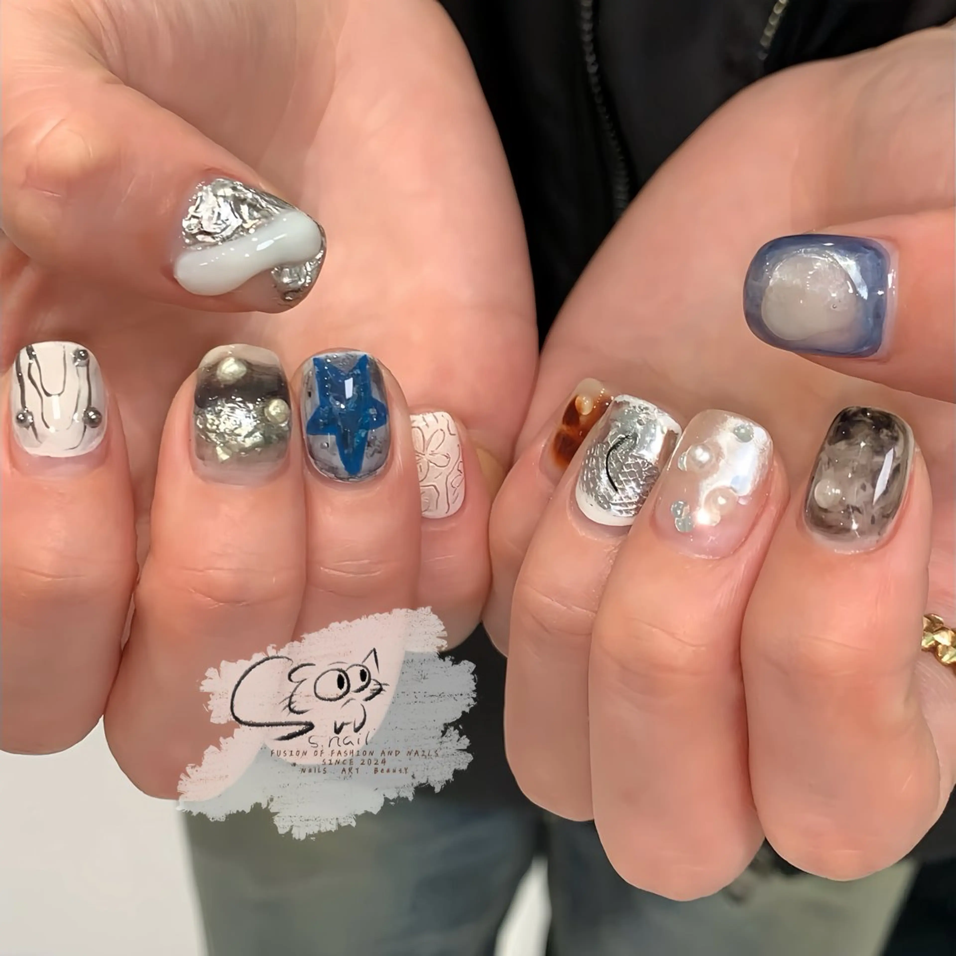 ネイル チークネイル フレンチネイル グラデーション マグネットネイル ワンカラーネイル S.nail _のネイルデザイン