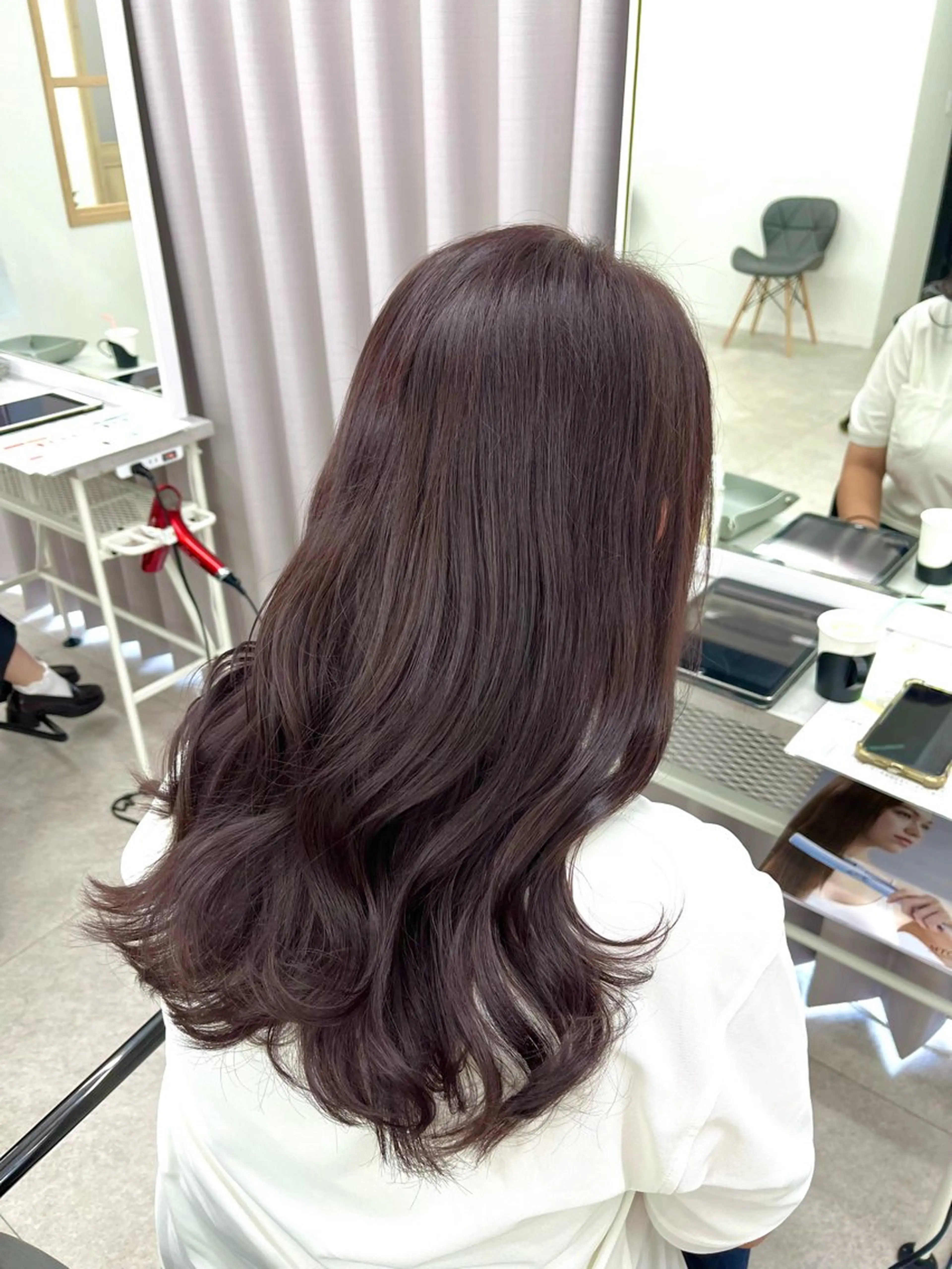 ロング カラー ラベンダーカラー トリートメント 柔らかオリーブ🌿 HIMARI🌻のヘアスタイル