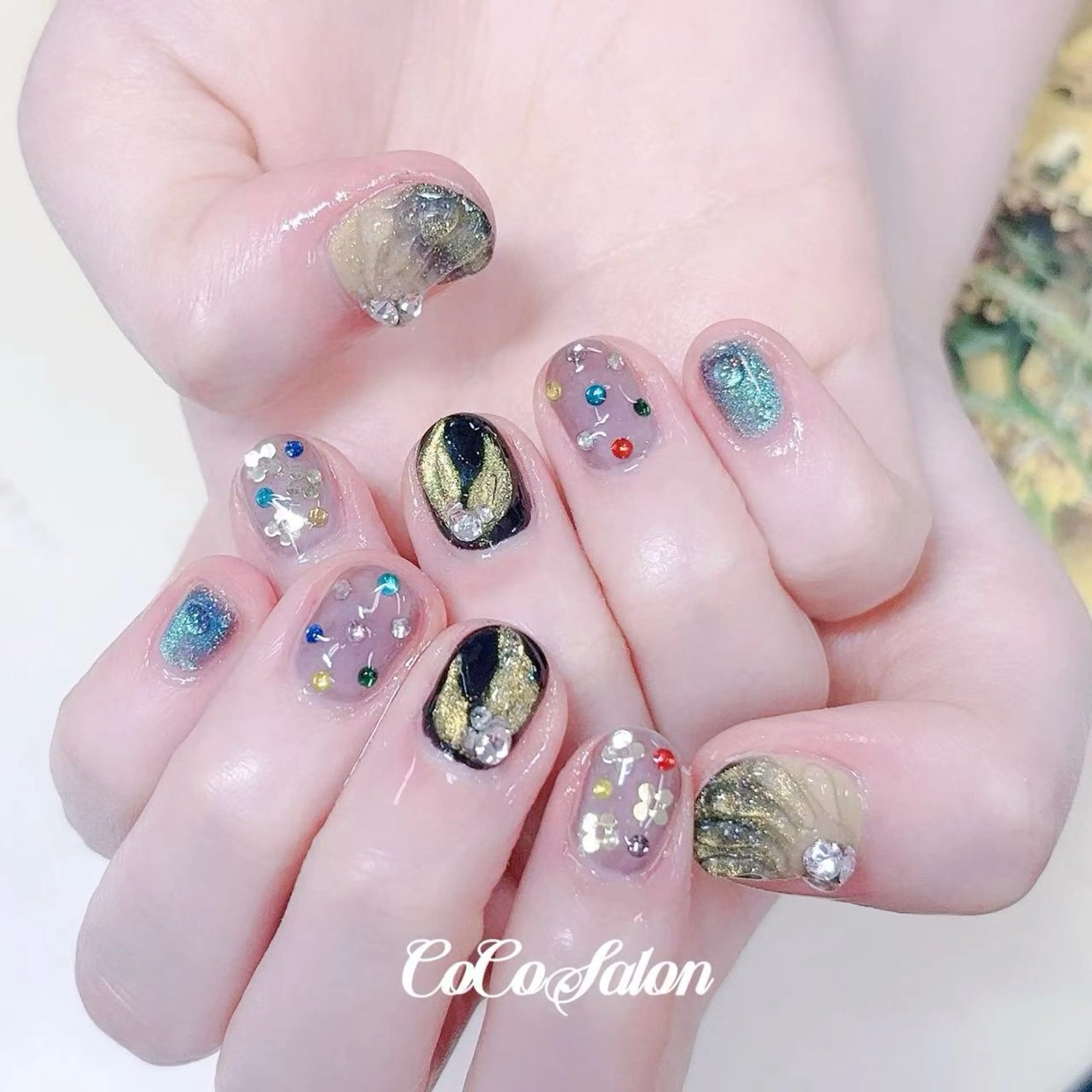 ネイル アートネイル ジェルネイル マグネットネイル 持ち込み CoCo Salon ネイル/睫毛/脱毛のネイルデザイン