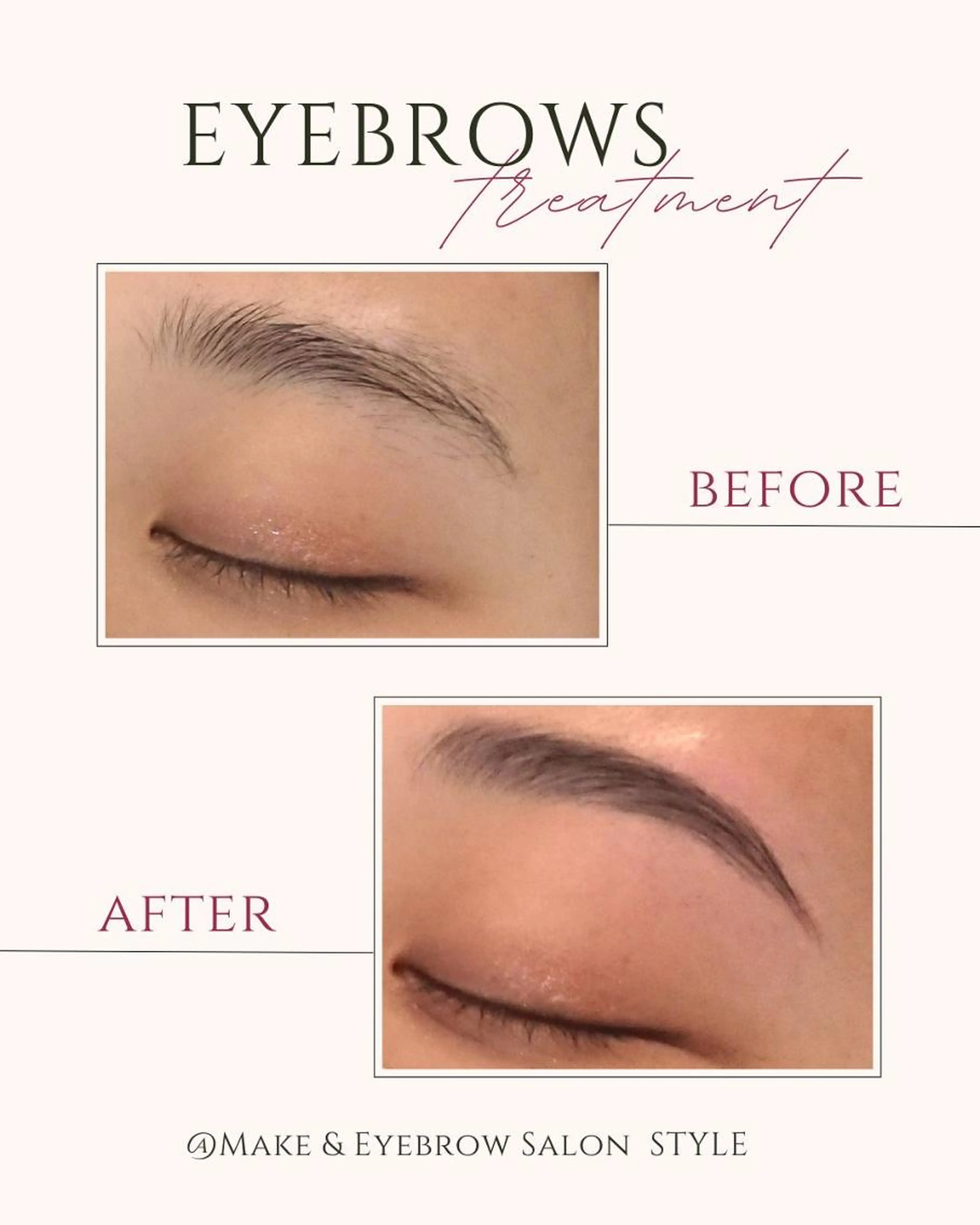 【眉毛WAX脱毛 & 眉毛カット】 アイブロウデザイン/眉メイクレッスン込みの写真