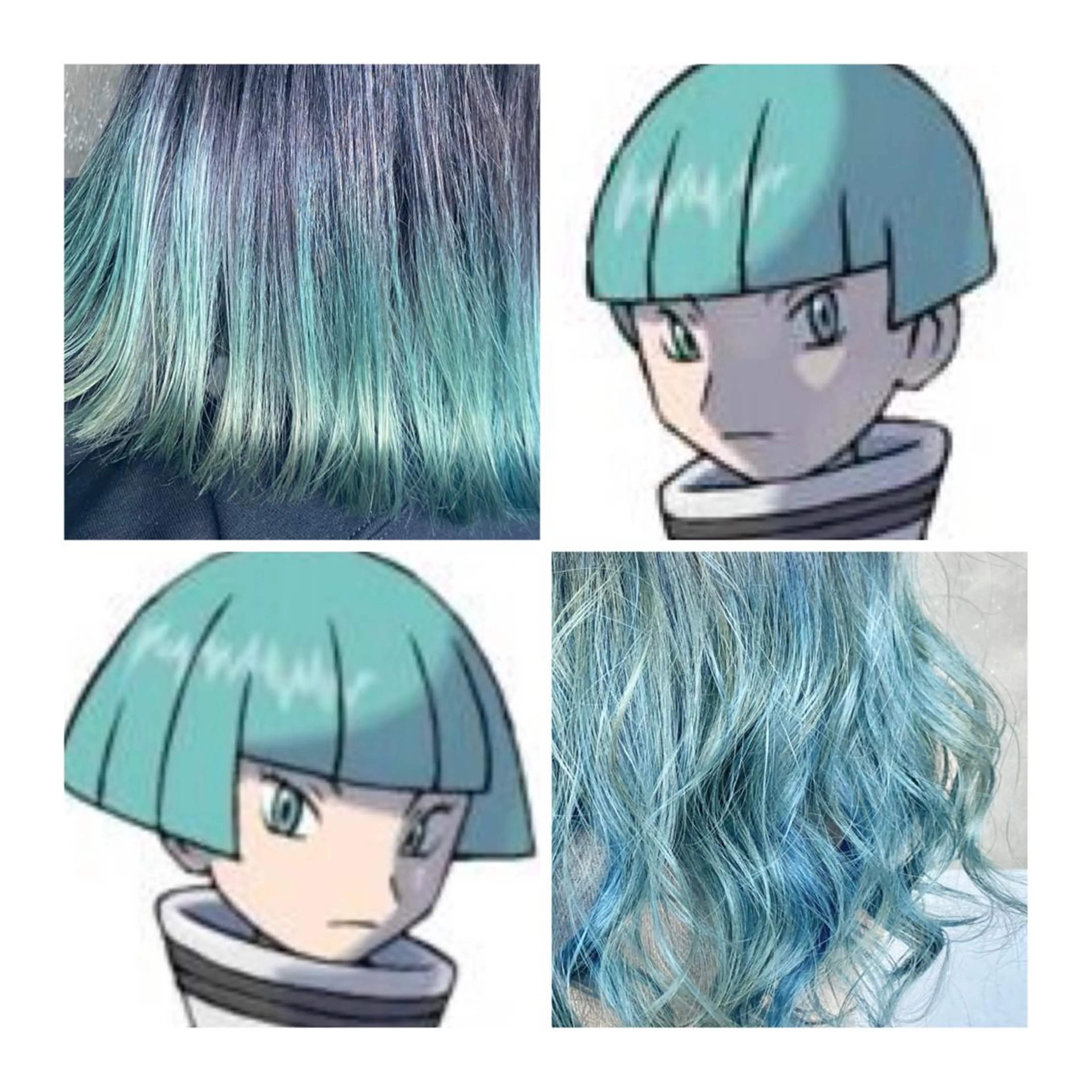 カラー ブルーカラー ミント TSUNO🦖 派手髪/オタク美容師のヘアスタイル