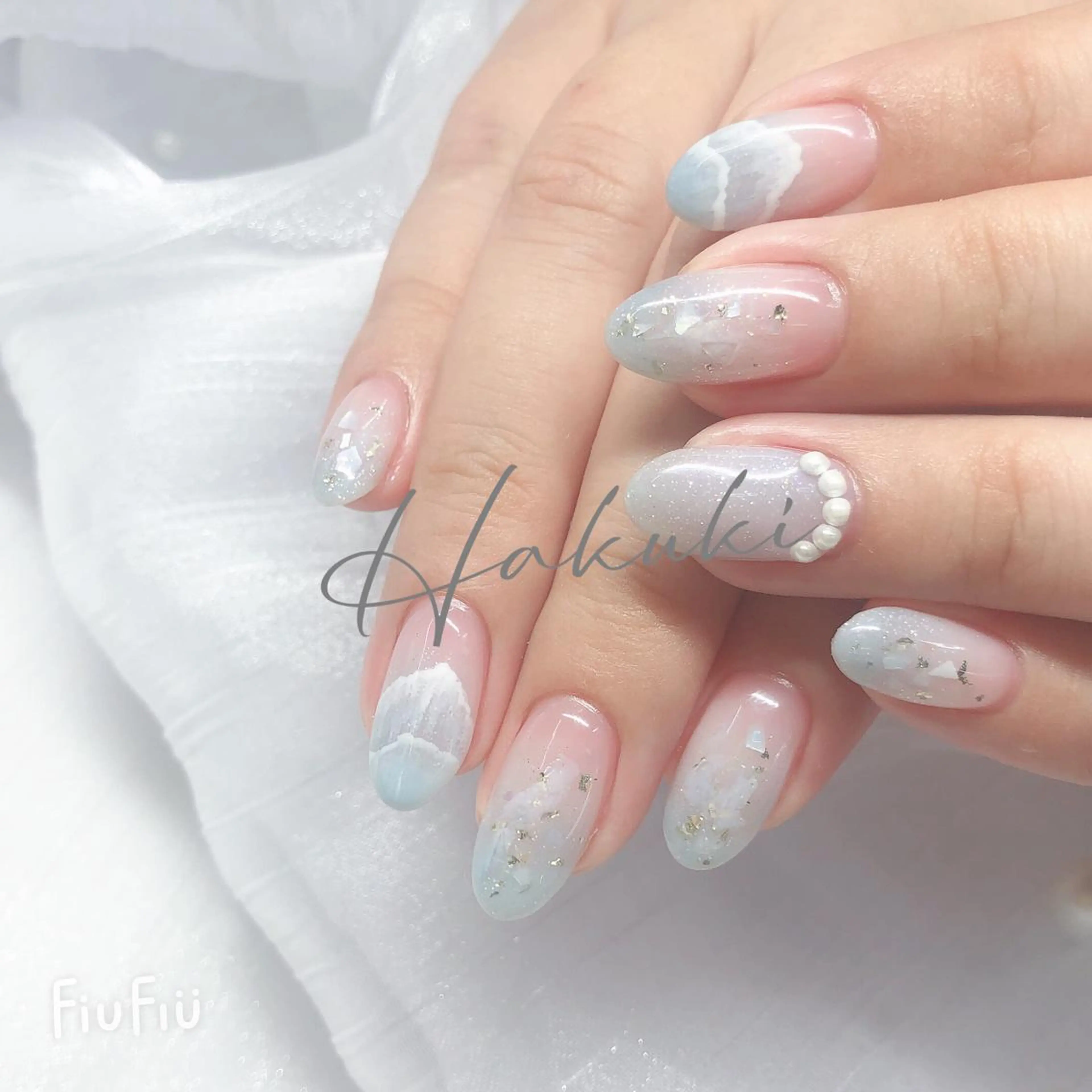 ネイル ハンドネイル ハンドケア ハク キのネイルデザイン