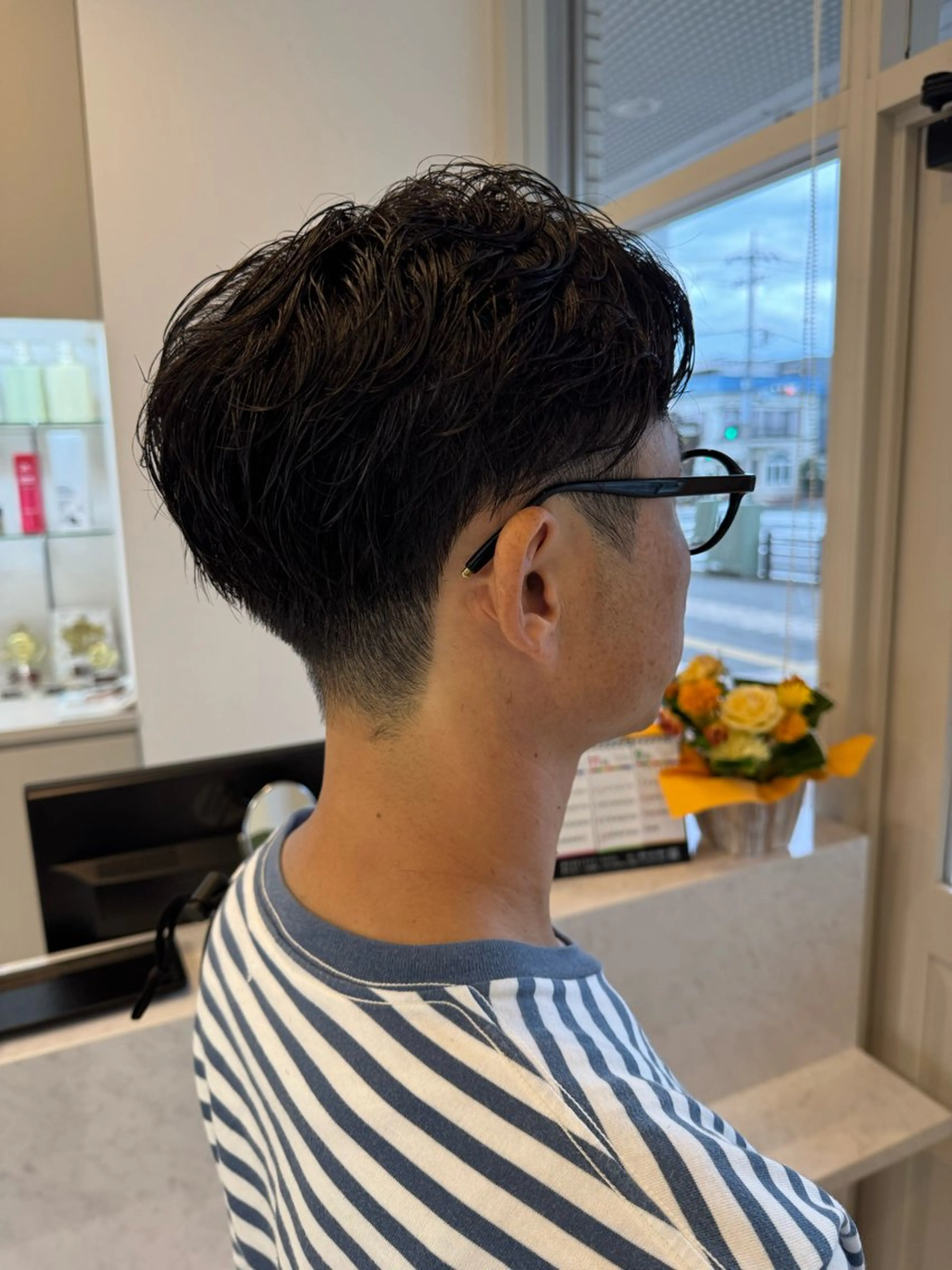 ショート パーマ メンズ カット パーマ トリートメント パーマ/ハイトーン /吉田眞のヘアスタイル