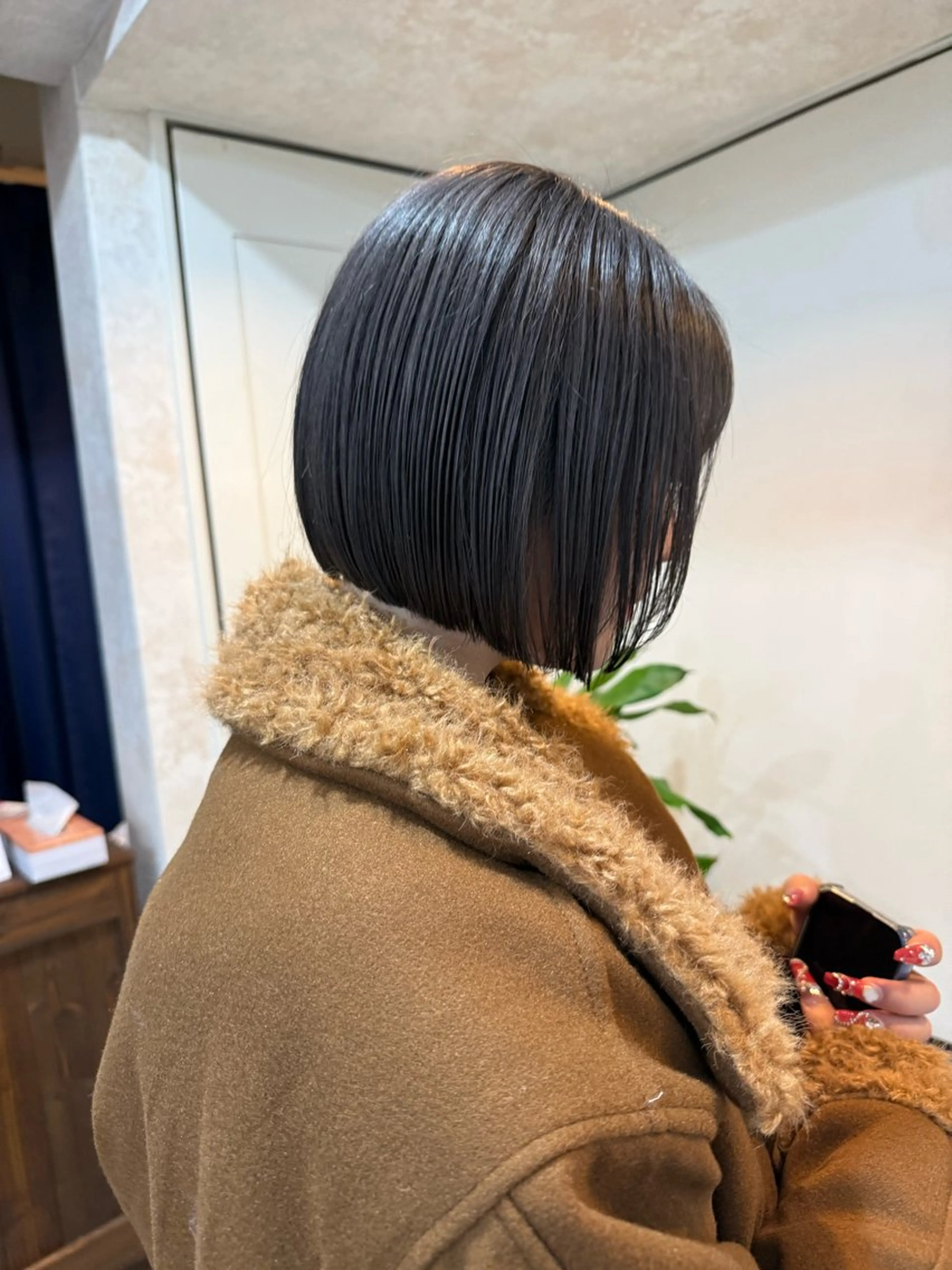 ショート ボブ カット 縮毛矯正 若命燿史/レイヤー 縮毛矯正/髪質改善のヘアスタイル