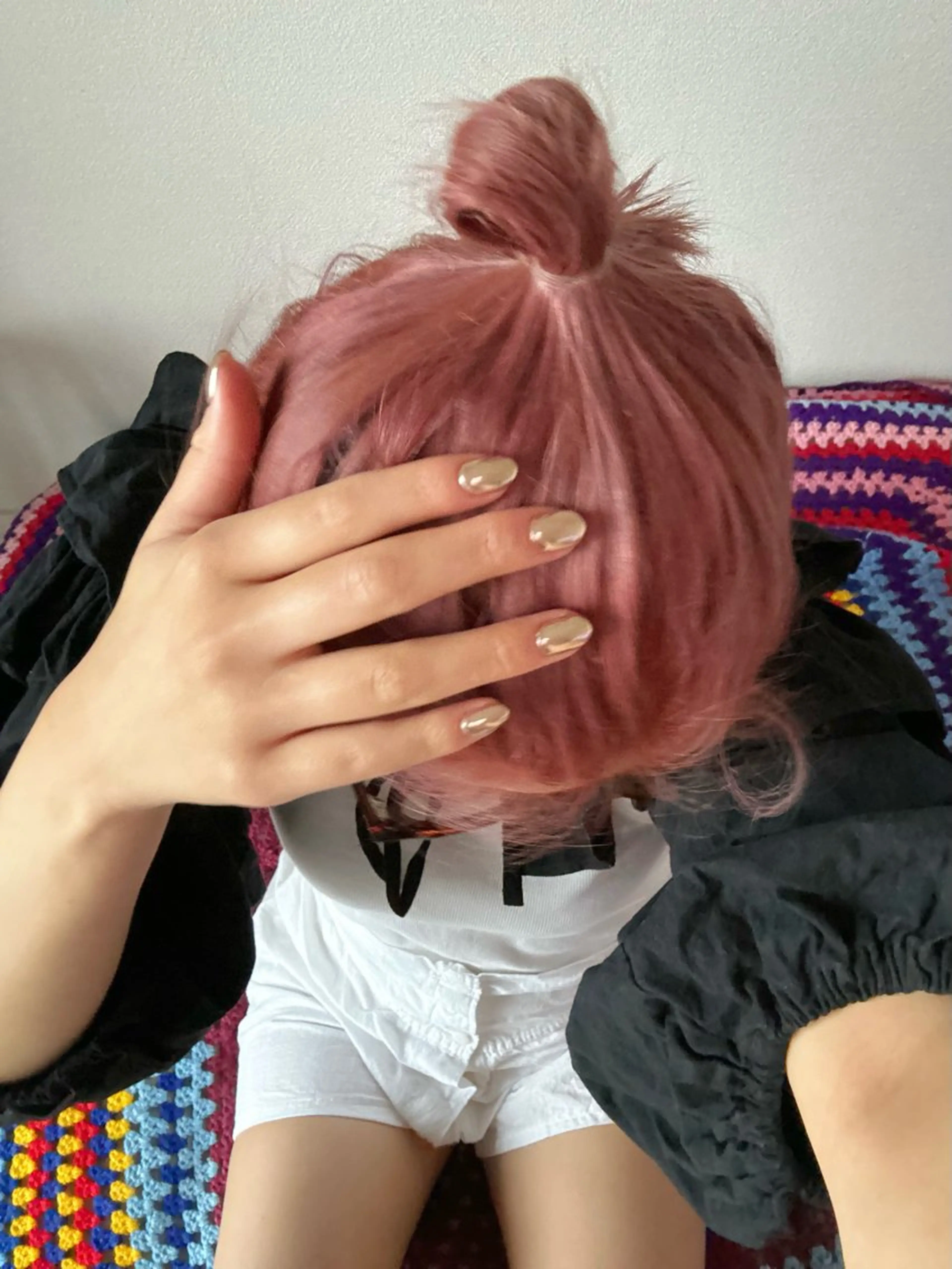 カラー オレンジ ピンクカラー ayaka/暖色 /ニュアンスボブのヘアスタイル