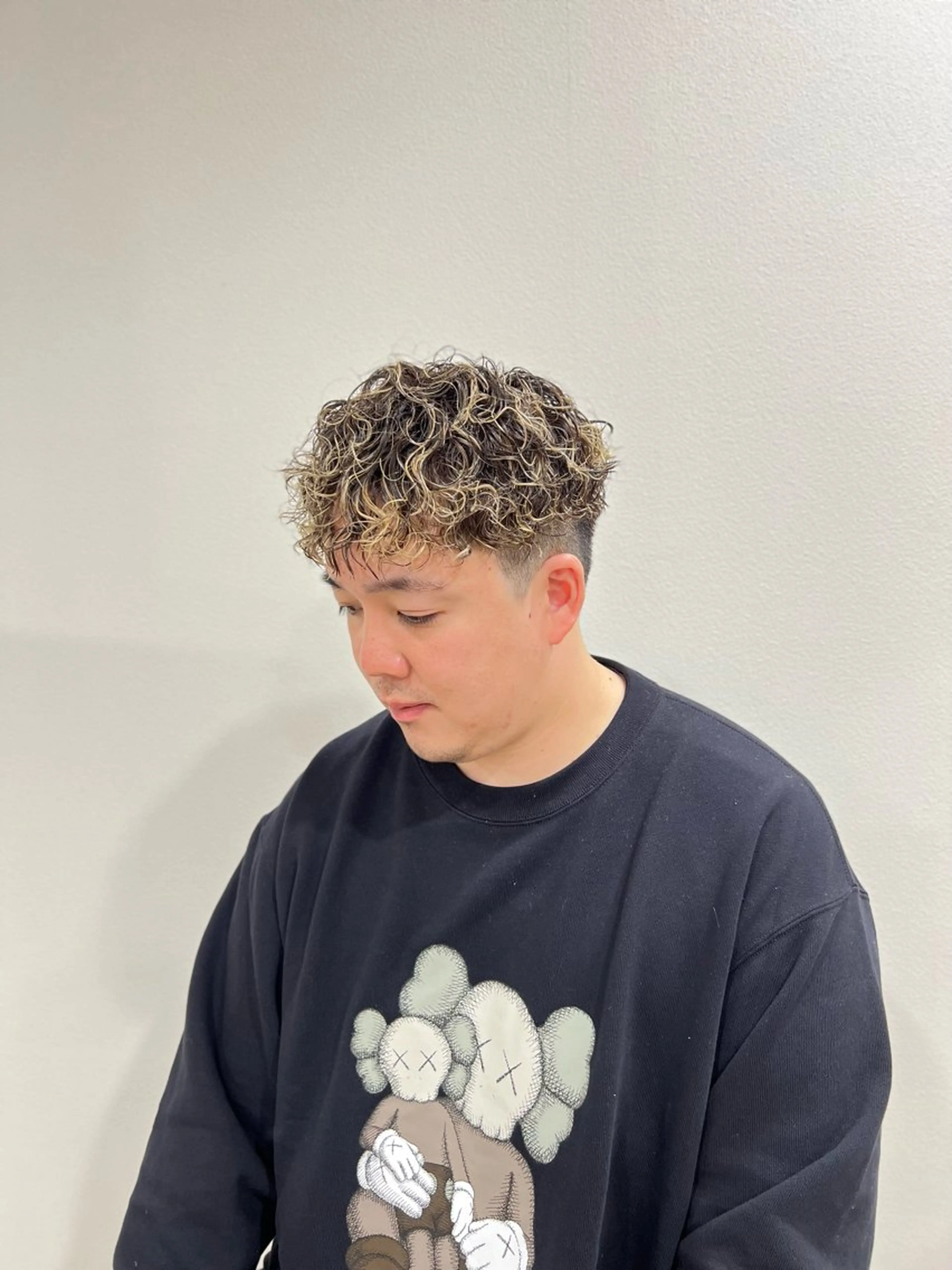 カラー パーマ メンズ メンズハイライト ハイライトカラー 心斎橋メンズサロン リベルテグリットのヘアスタイル