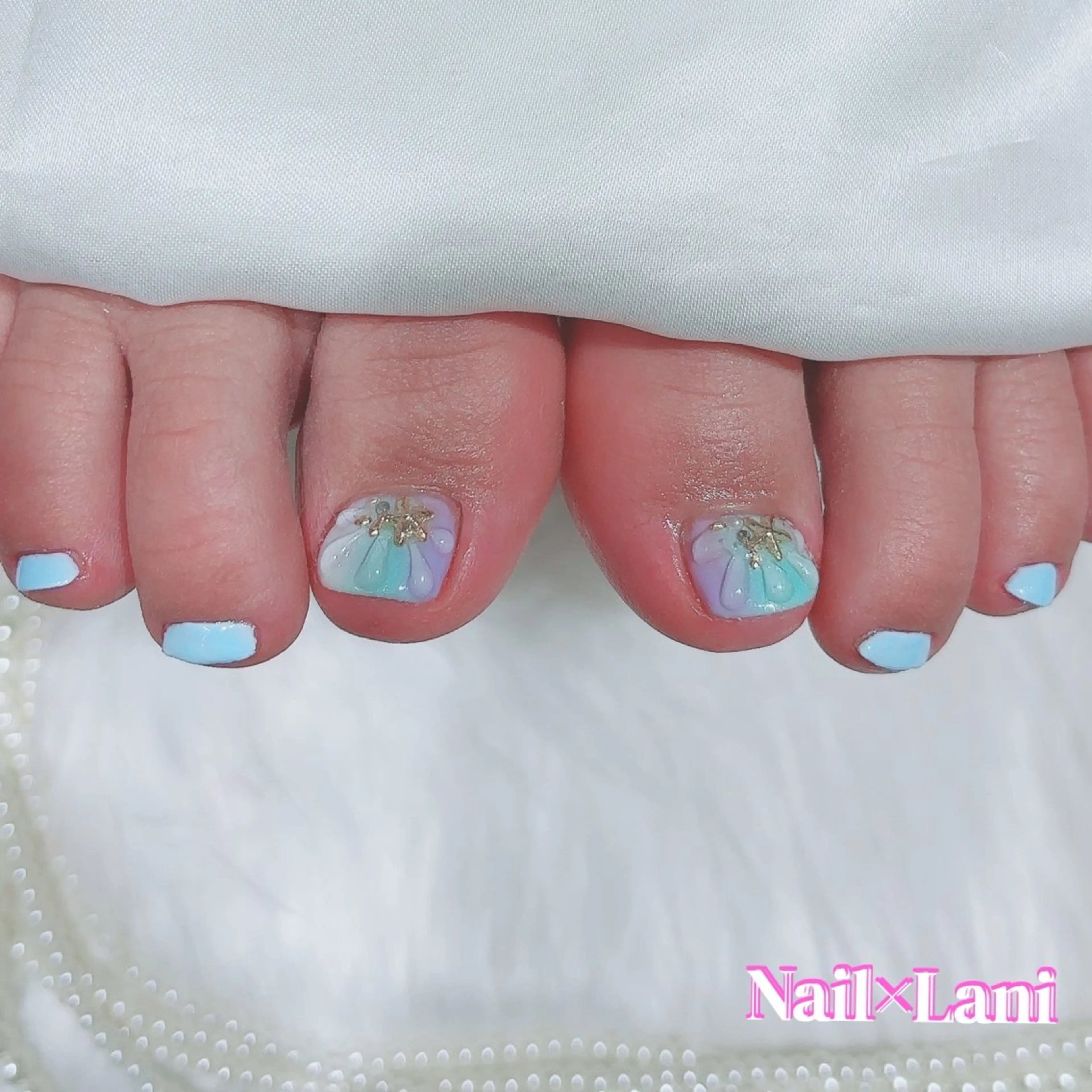 ネイル フットネイル ジェルネイル マグネットネイル パラジェル 松宮 理歩のネイルデザイン