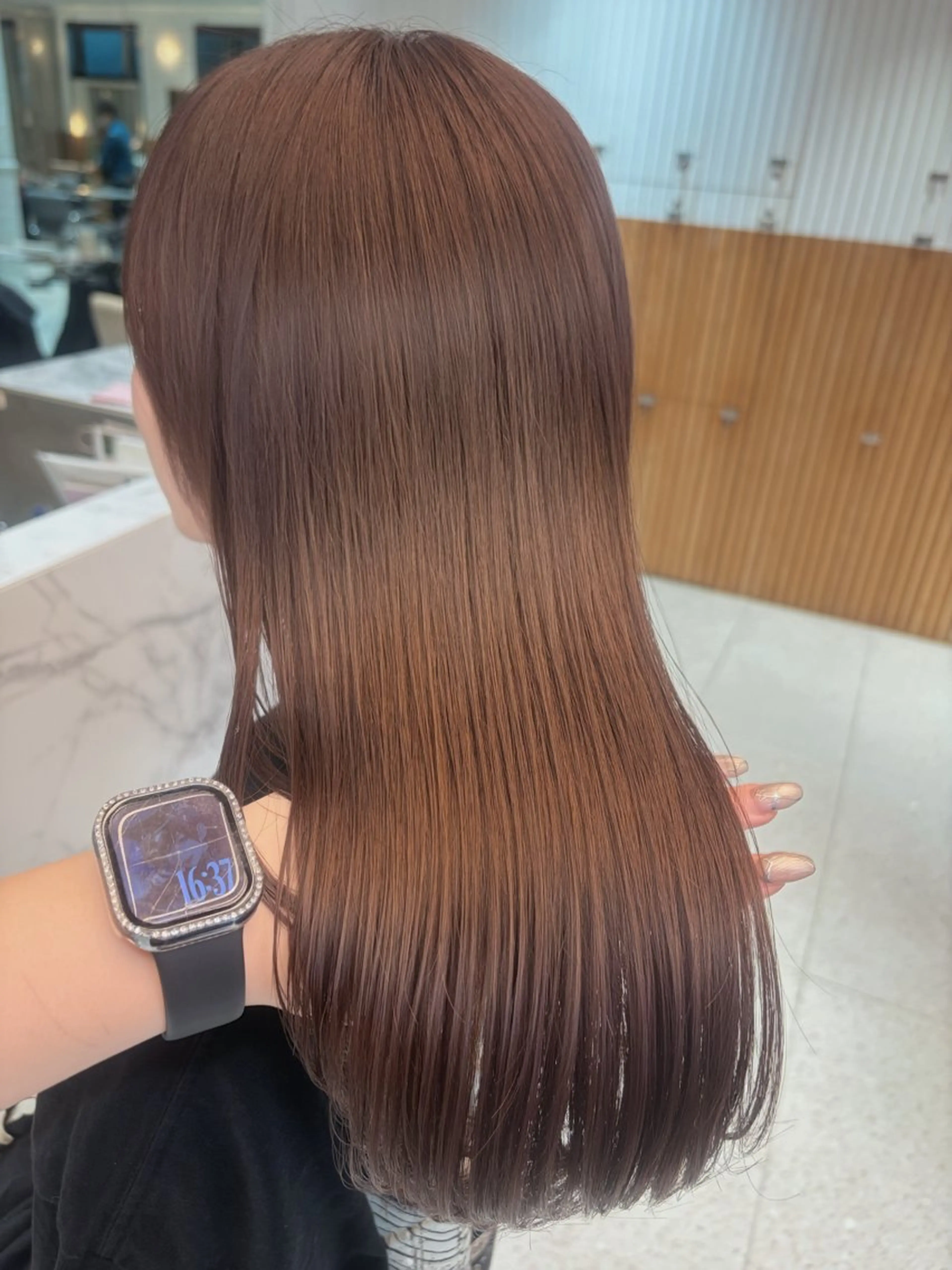 セミロング ケアカラー ヘアカラー rurina ꪔ̤̮のヘアスタイル