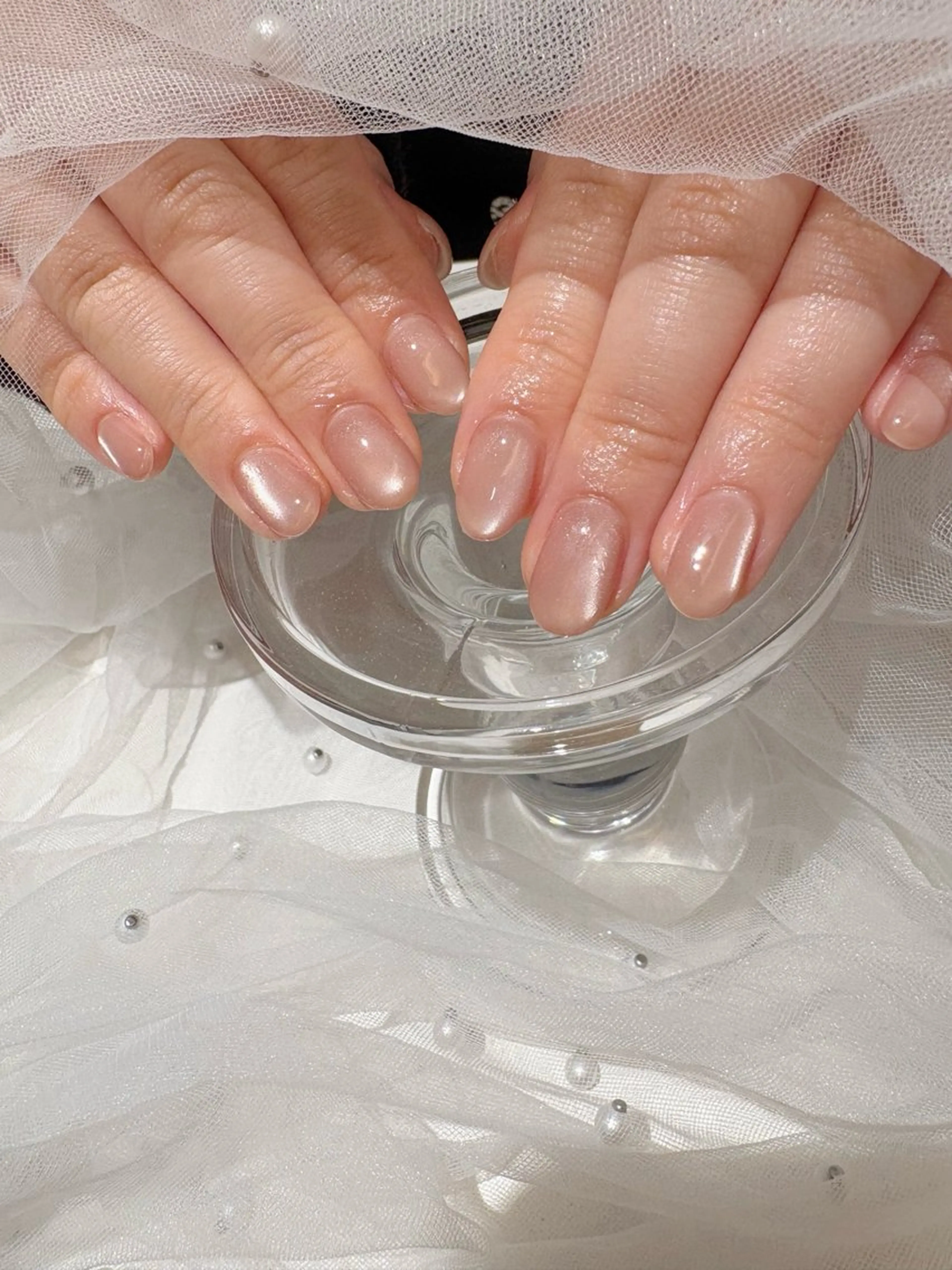 ネイル ピンク ハンドネイル マグネット/心斎橋 LoLo.カレラのネイルデザイン