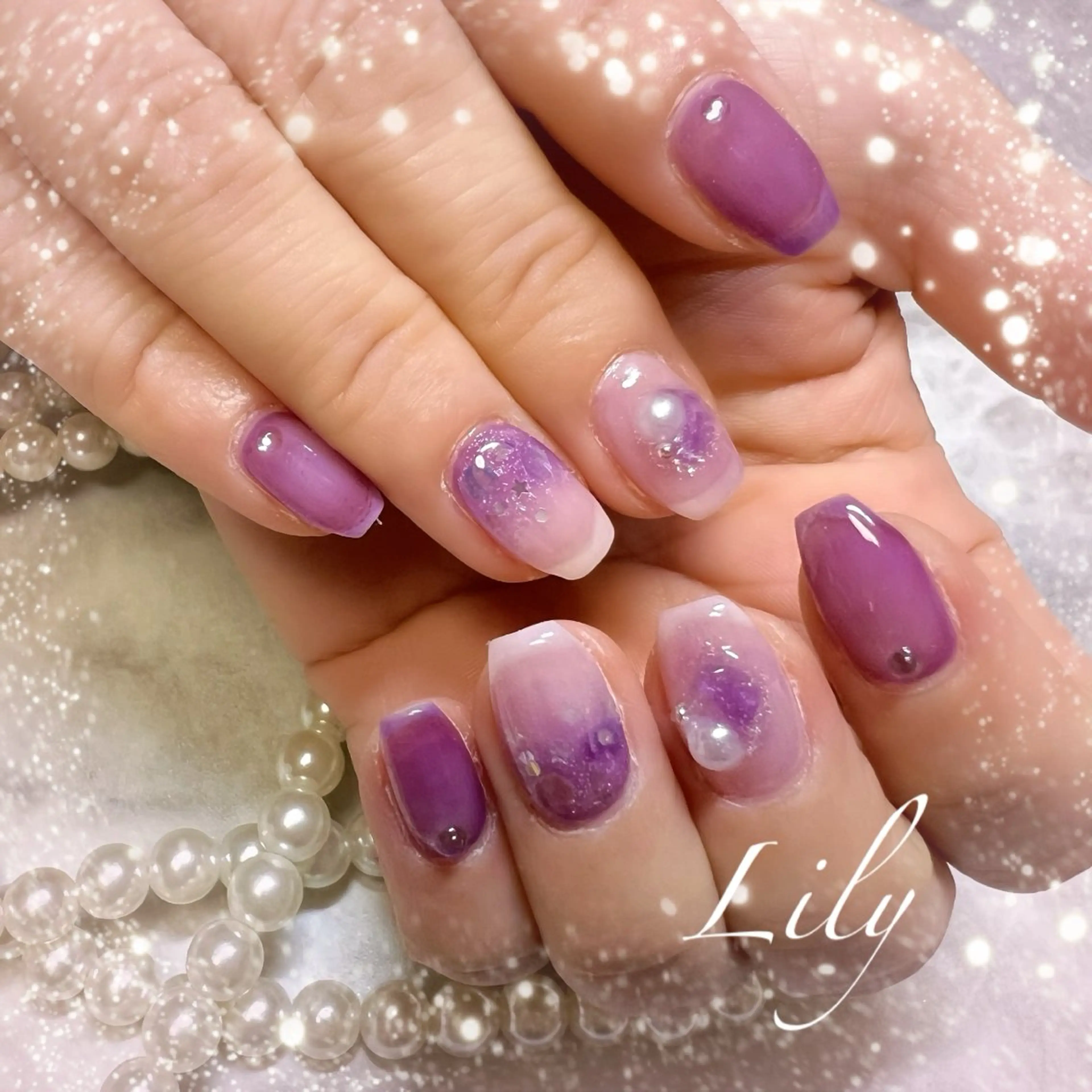 ネイル ハンドネイル Lily*nail 🌻Mii🌻のネイルデザイン