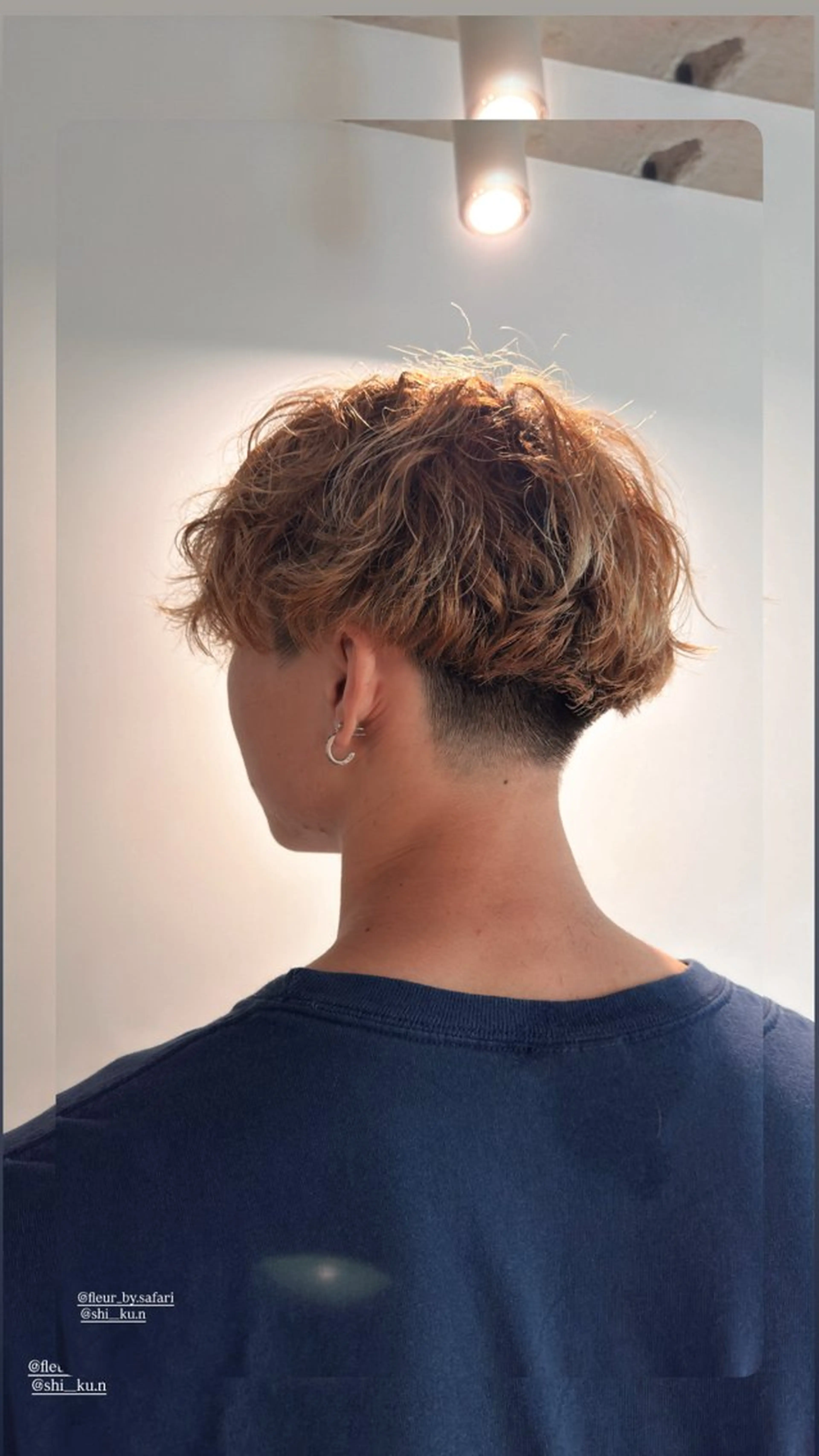 パーマ メンズ カット パーマ saki/メンズパー マ・デザインカラーのヘアスタイル