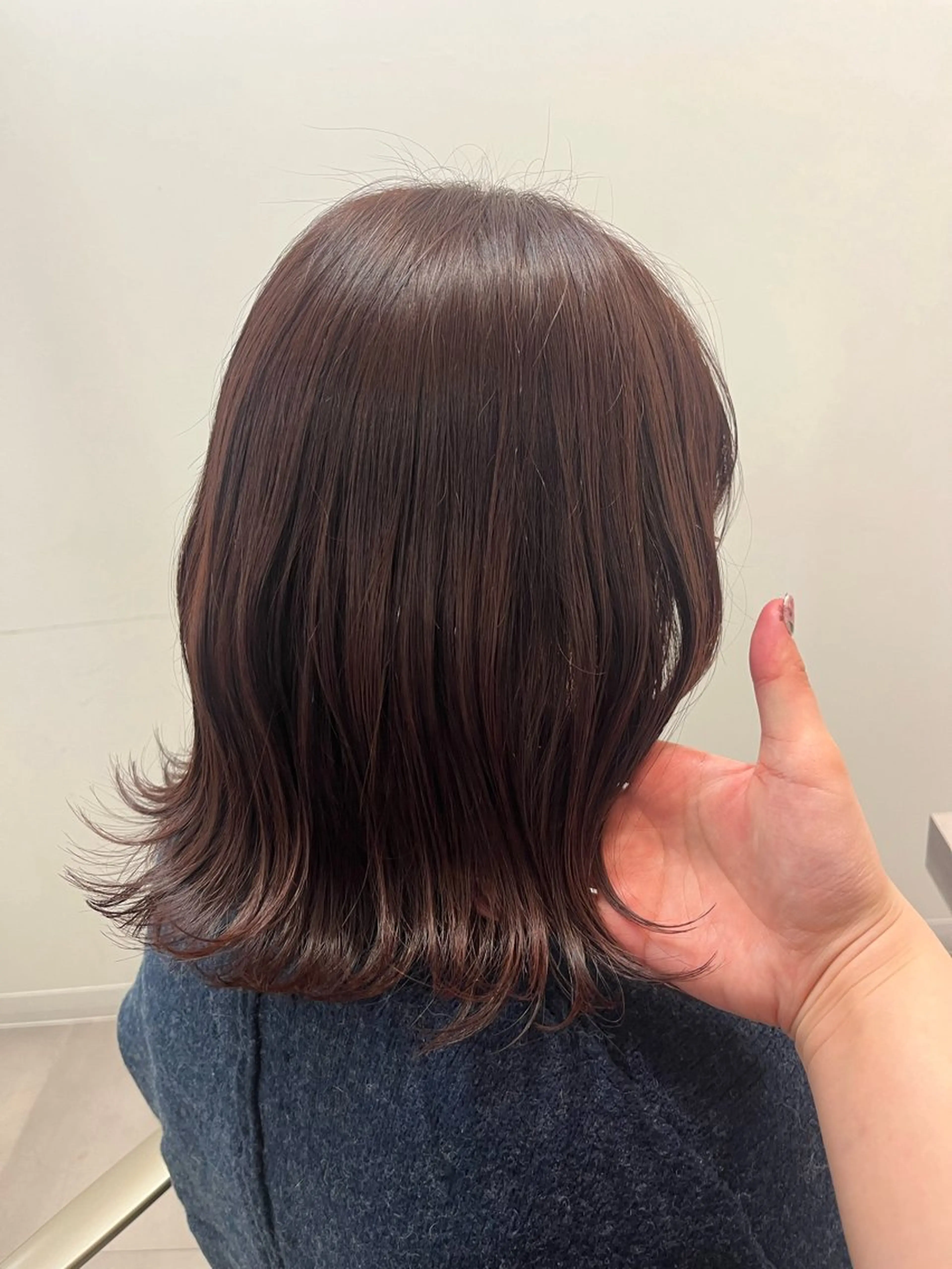 ミディアム カラー みう/仙台/暖色/ 艶髪/顔周りカット/のヘアスタイル