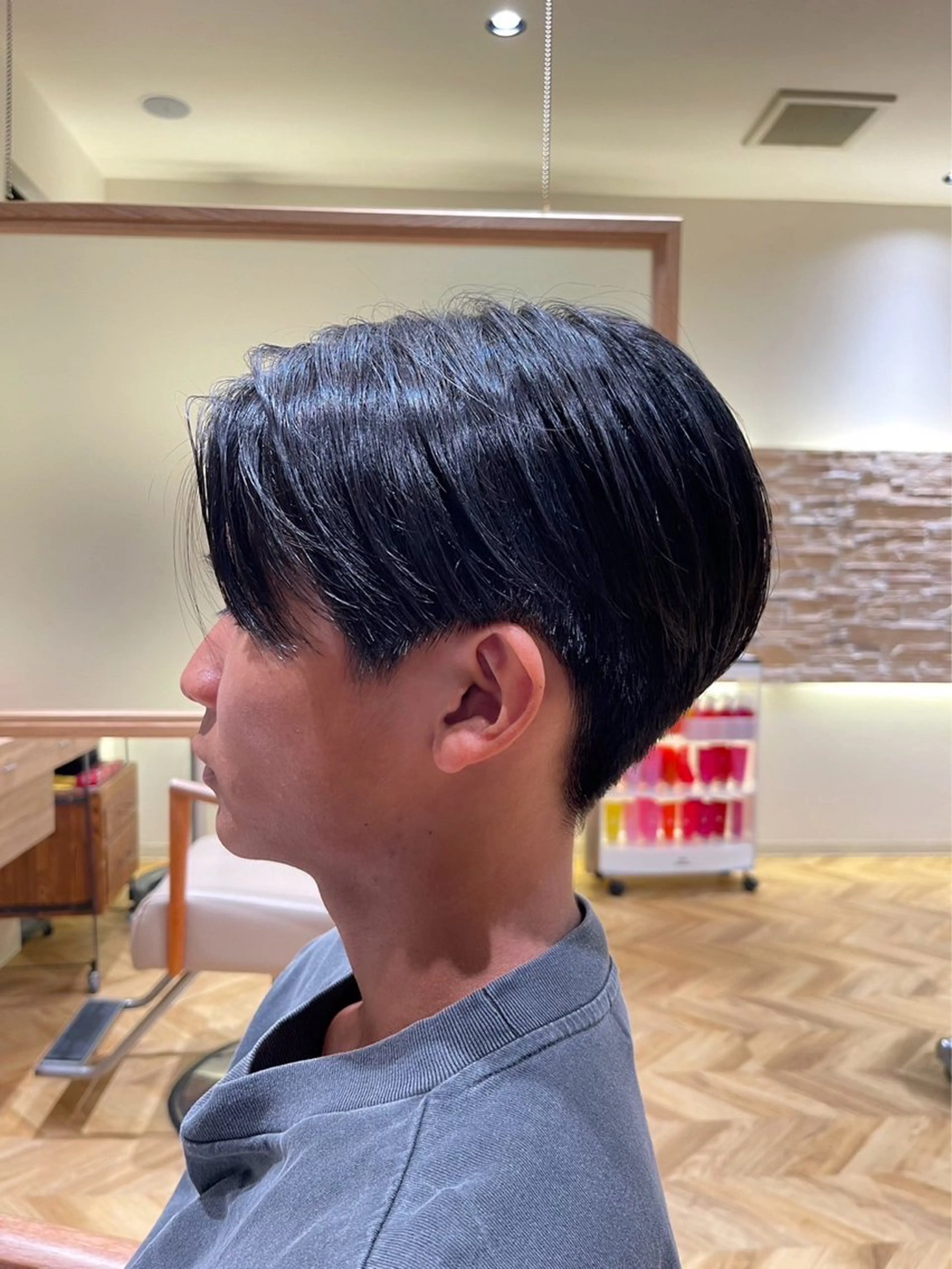 ショート メンズ センターパート 卒業式のヘアスタイル 🫧RYOグレージュ /透け感カラー🫧のヘアスタイル