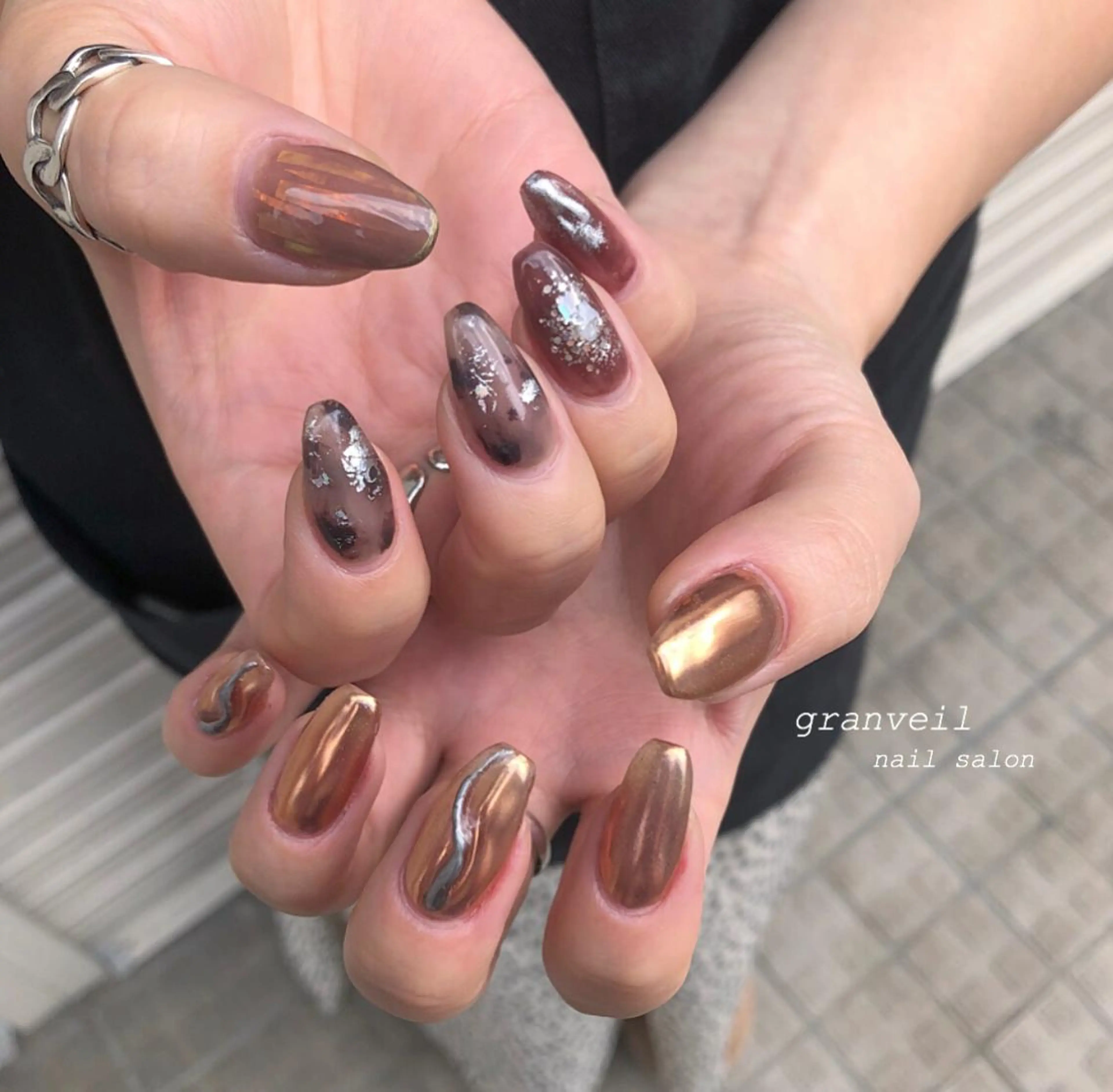 ネイル ニュアンスネイル nail salon granveilのネイルデザイン
