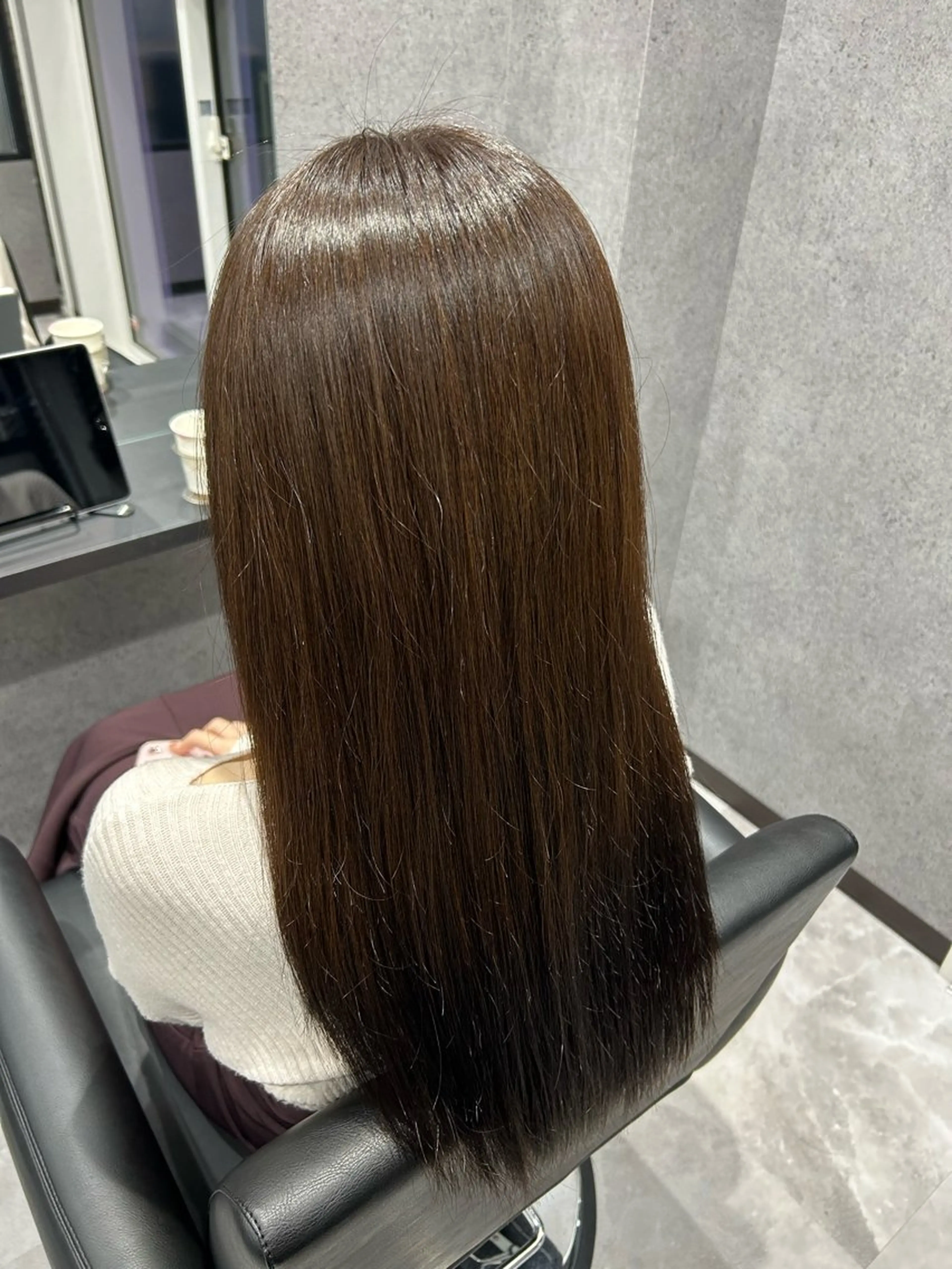 ロング 縮毛矯正 佐野 彩音のヘアスタイル