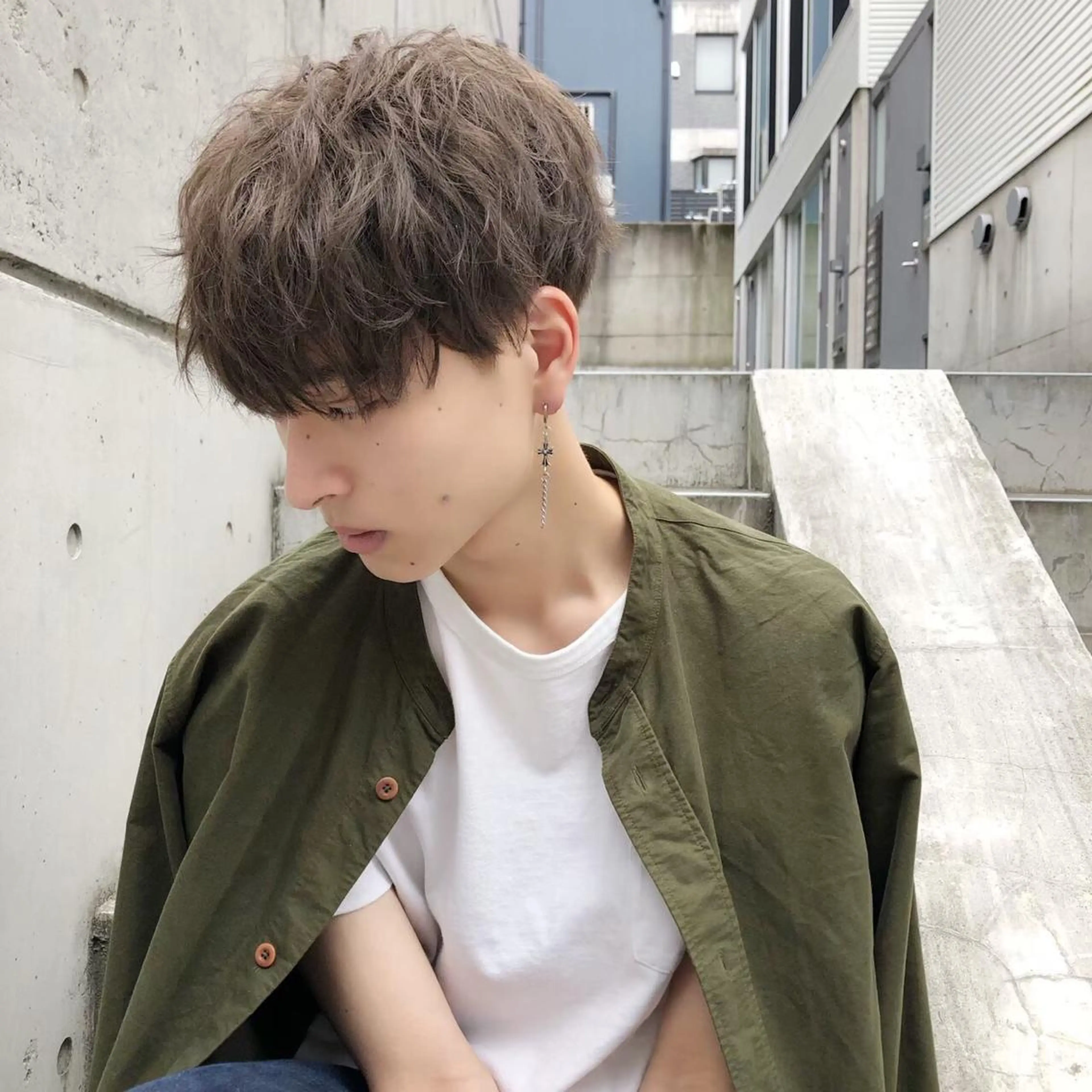 カラー メンズ BABY 艶髪暗髪ヘア💖達人のヘアスタイル