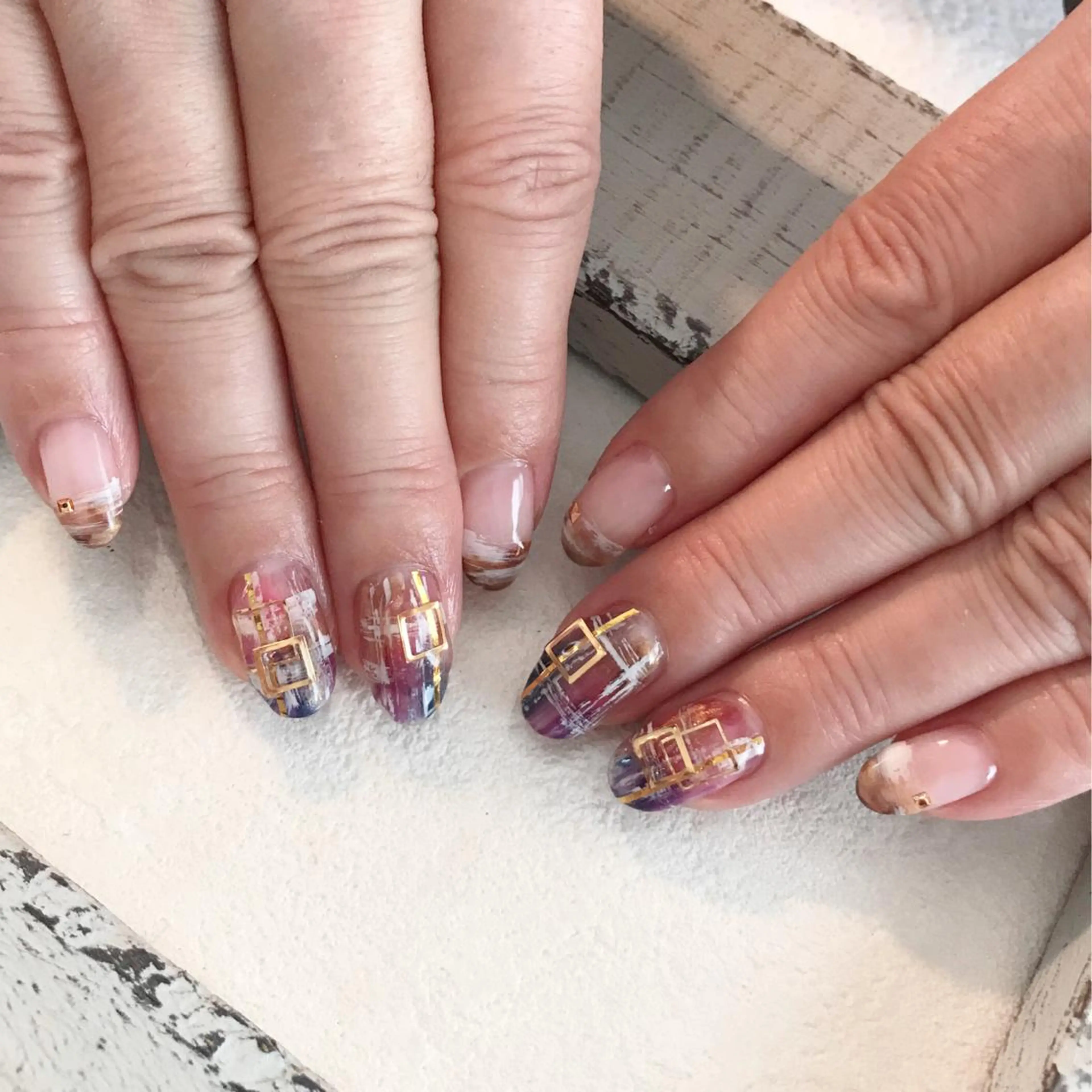 ネイル カジュアル ジェルネイル マグネットネイル ミラーネイル パラジェル Rhime nail ライムネイルのネイルデザイン