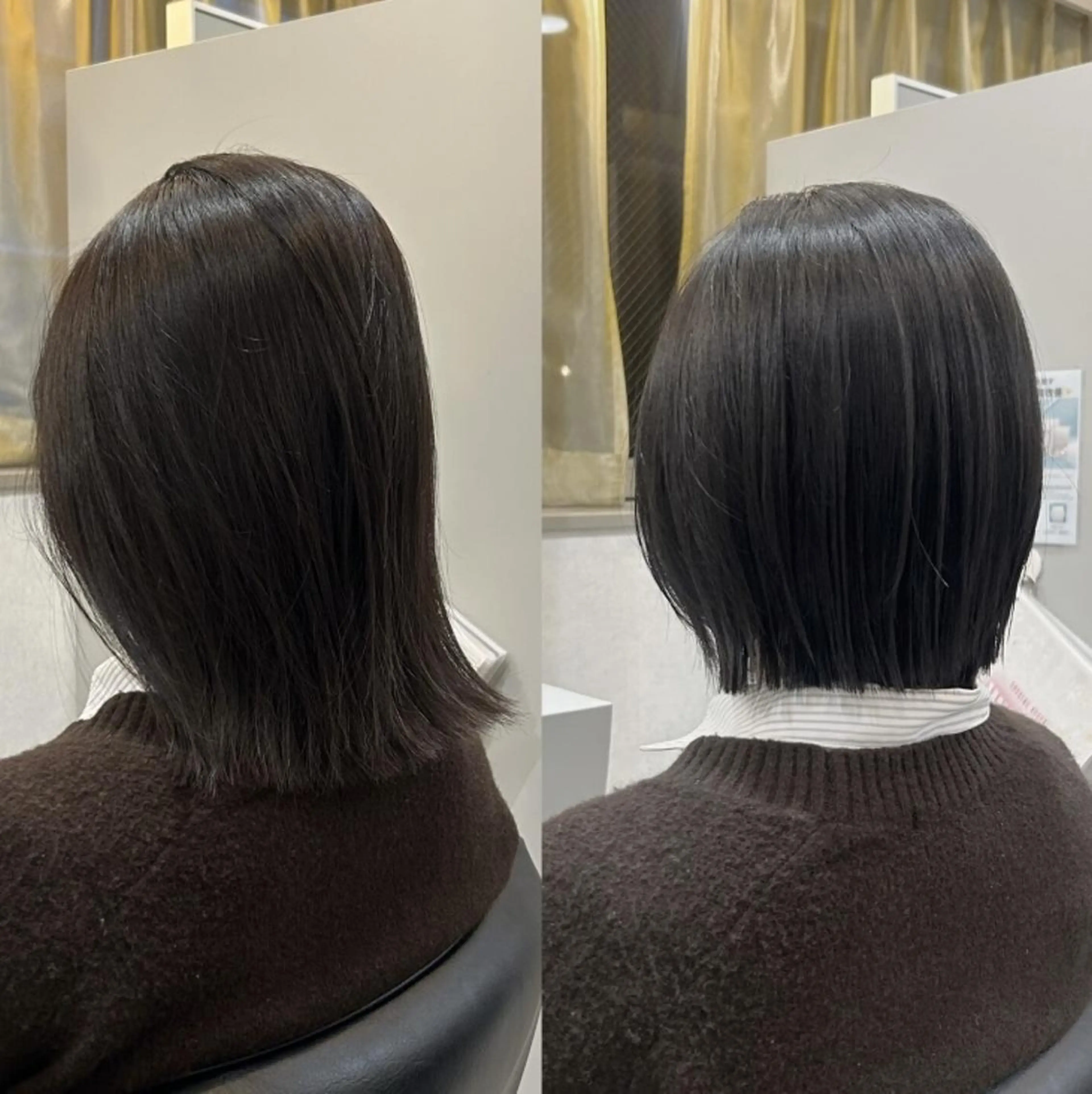 ミディアム パーマ カット 縮毛矯正 トリートメント 柔らかい縮毛矯正/ ボブ/北林のヘアスタイル