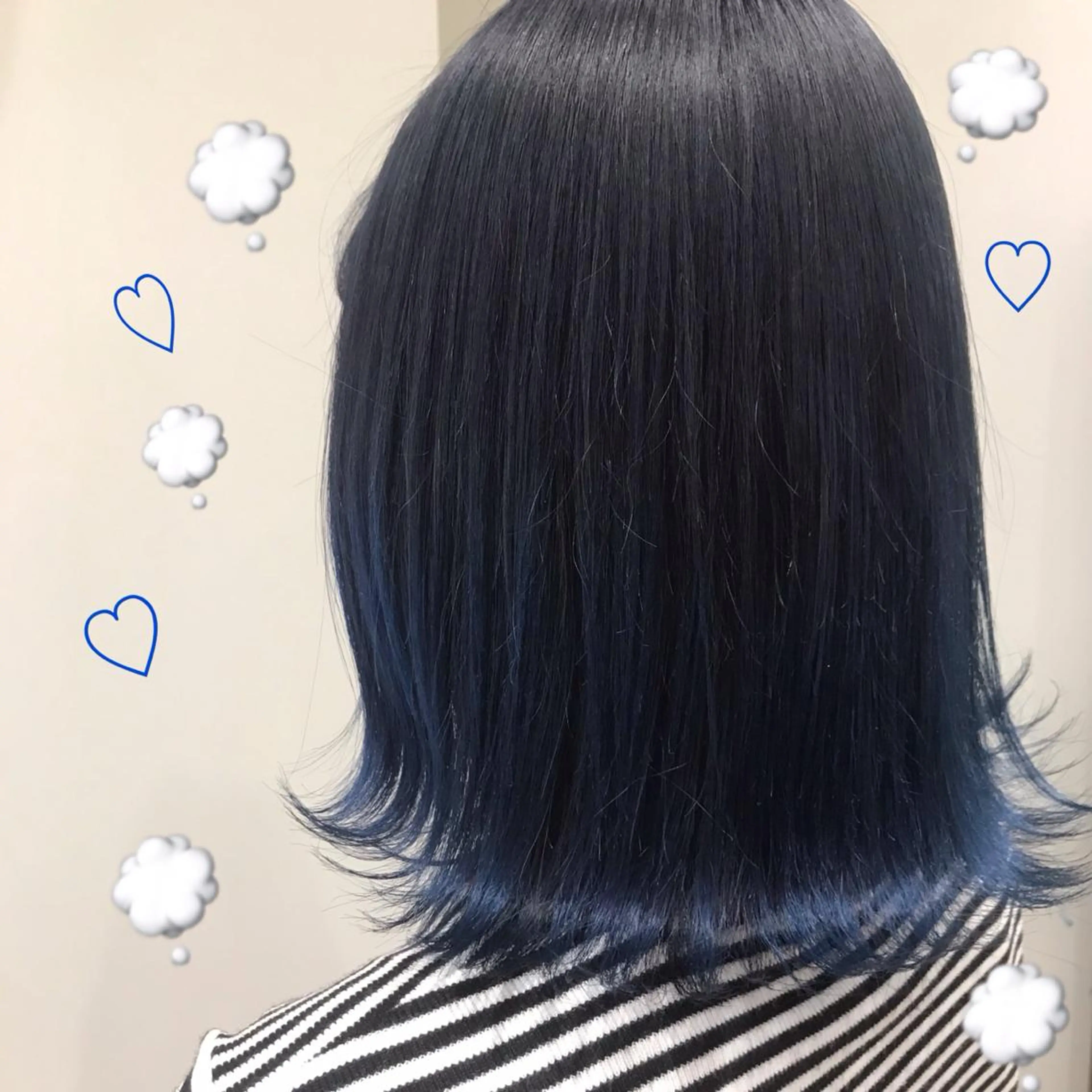 ショート カラー ブルーカラー ネイビーカラー 新宿駅近♡個室 ♡関口三都季🌜のヘアスタイル