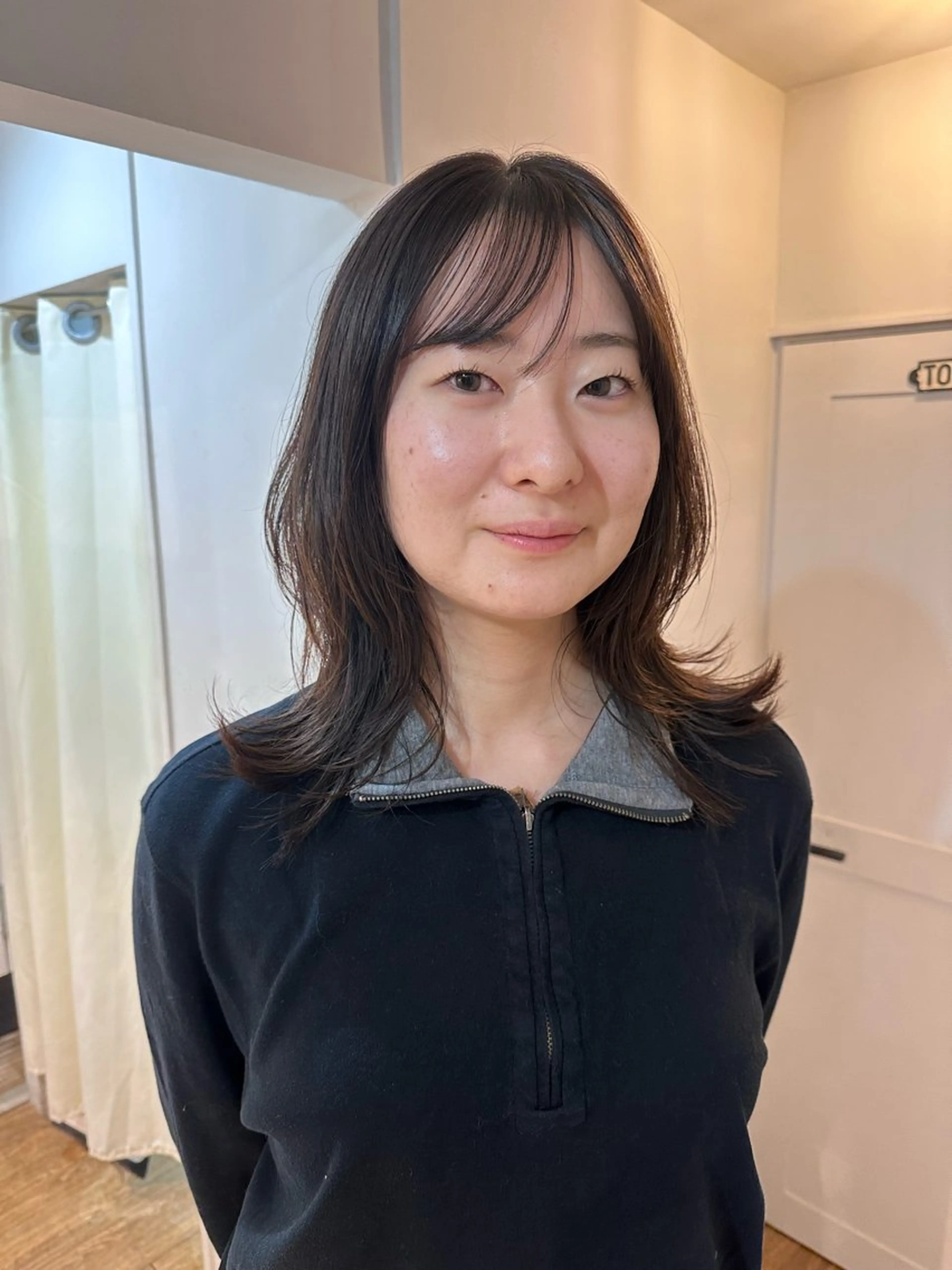 セミロング カラー レイヤーカット カット ヘアカラー トリートメント nanaka/ レイヤーカットのヘアスタイル