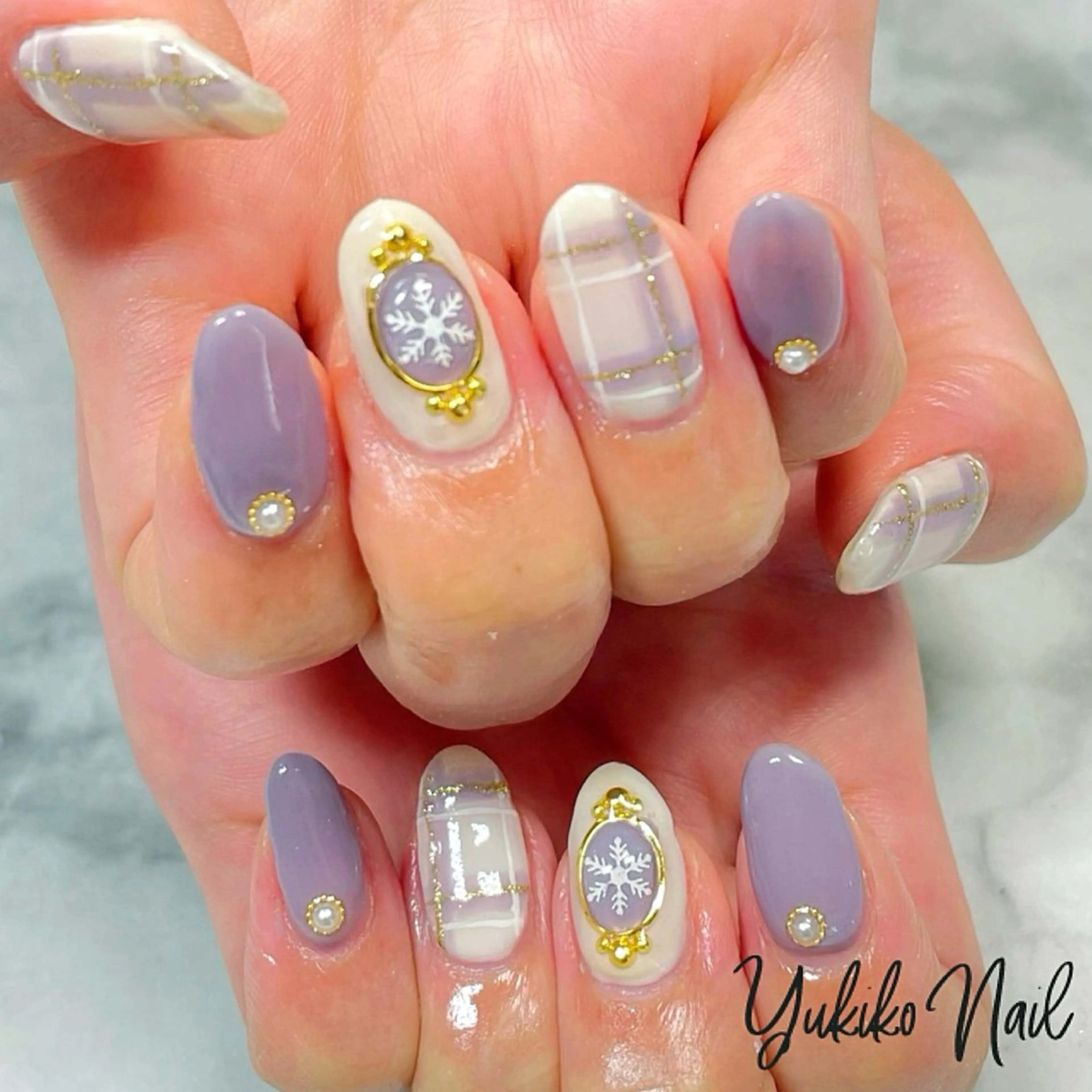 ネイル 冬ネイル ハンドネイル ユキコ ネイルのネイルデザイン