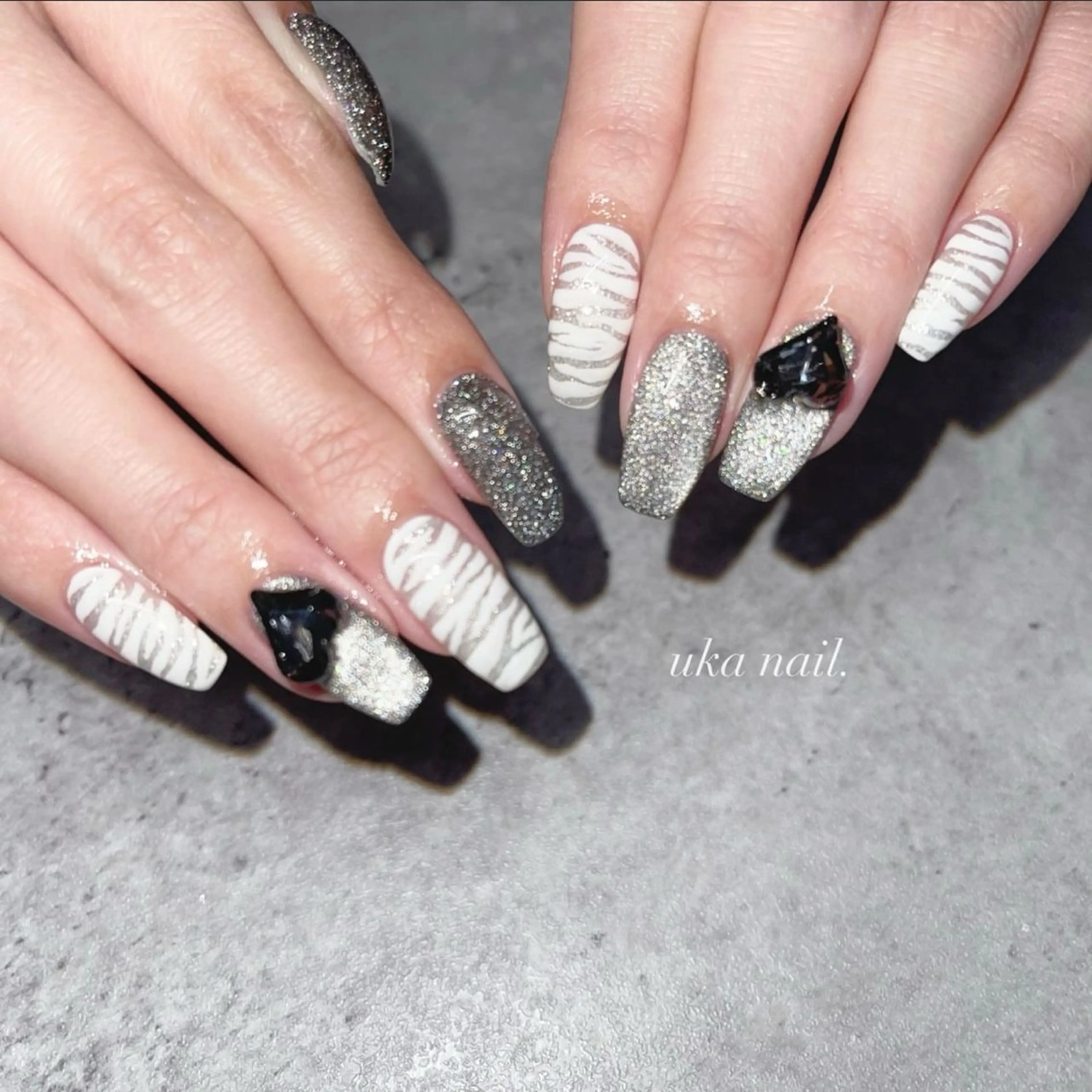 ネイル アニマル柄 ハンドネイル uka nailのネイルデザイン