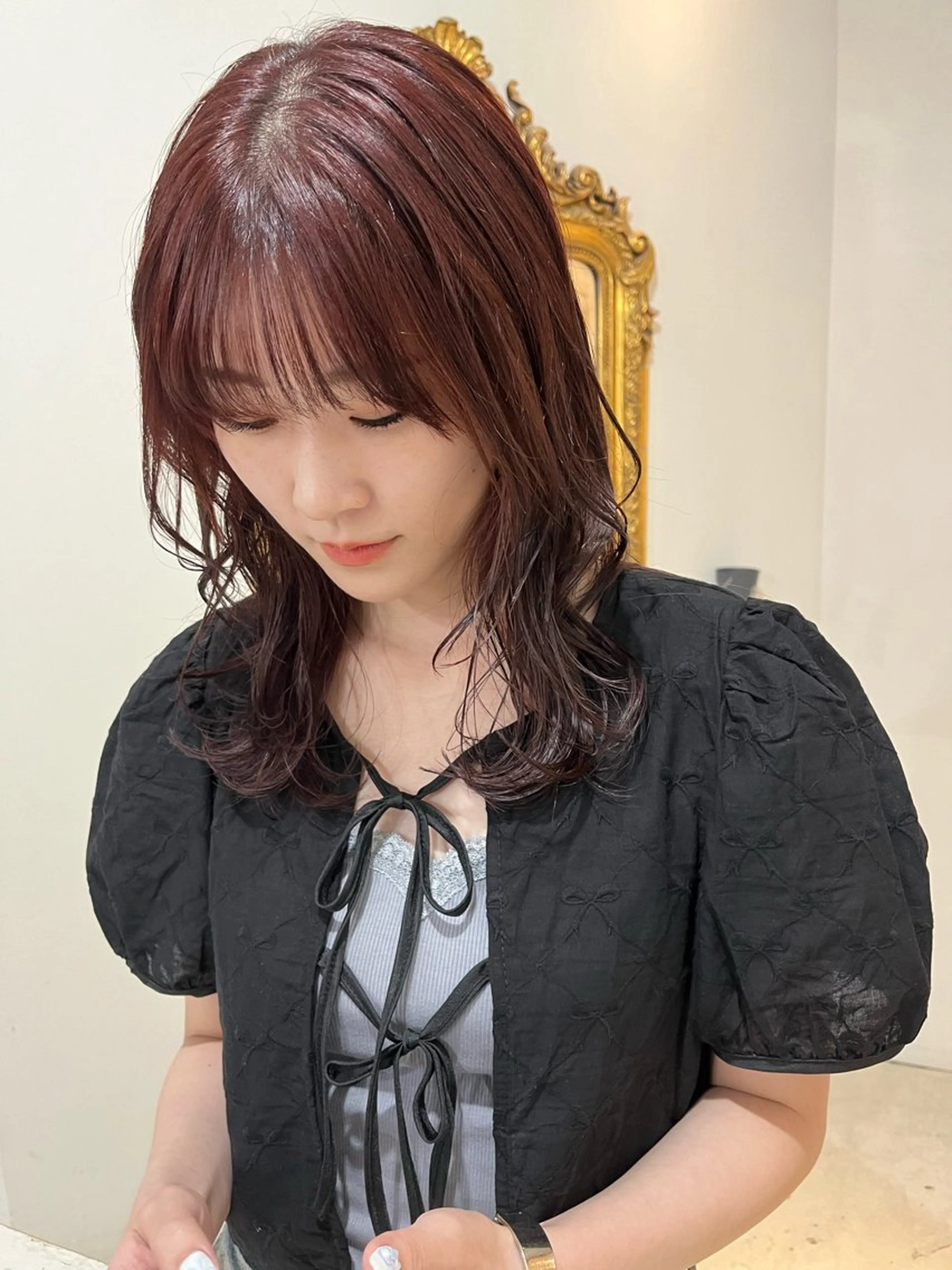 セミロング ヘアカラー トリートメント ダブルカラー/透明感 💈JUNYA💈のヘアスタイル