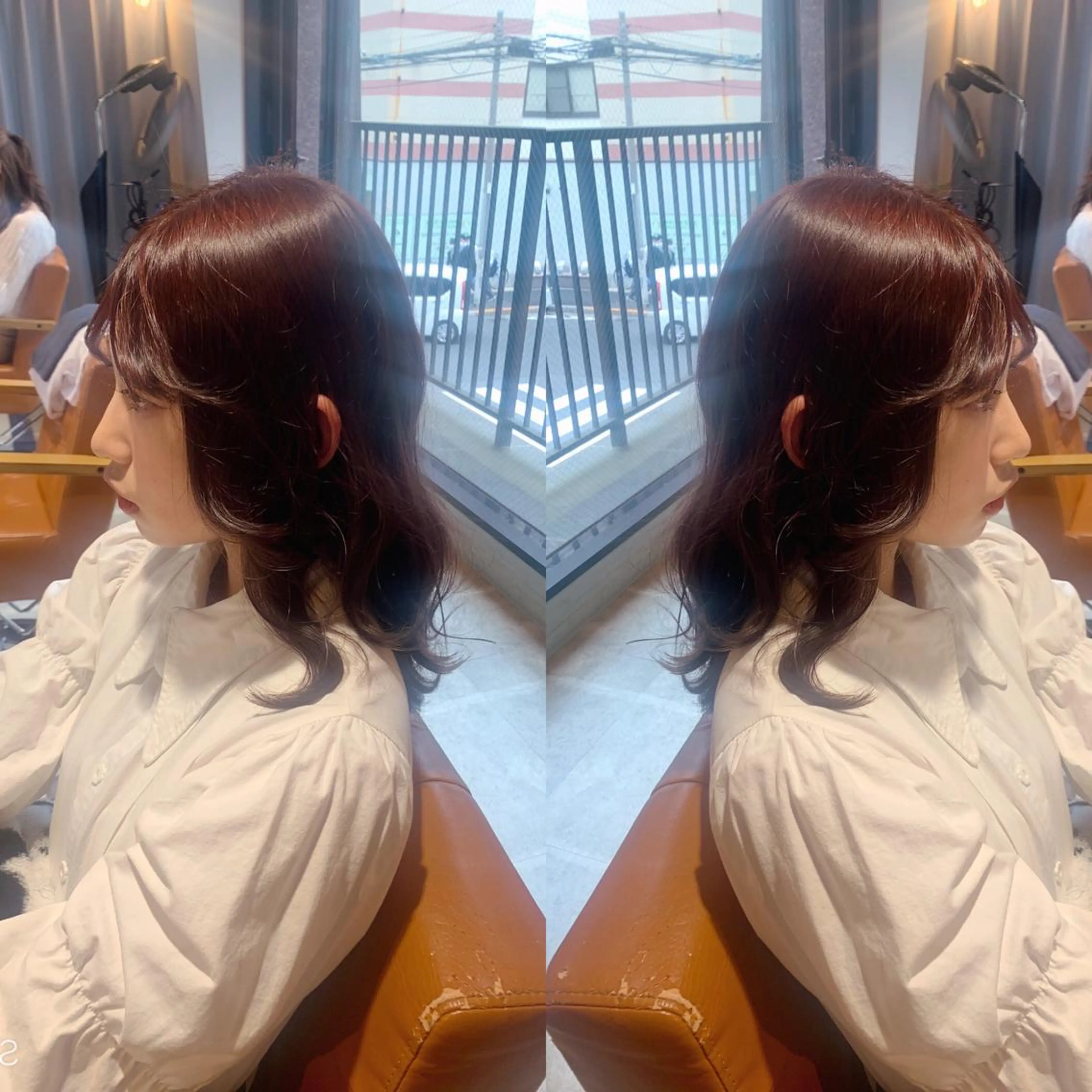 ミディアム カラー ブラウンカラー 韓国🇰🇷 ✂︎hair 内田愛のヘアスタイル