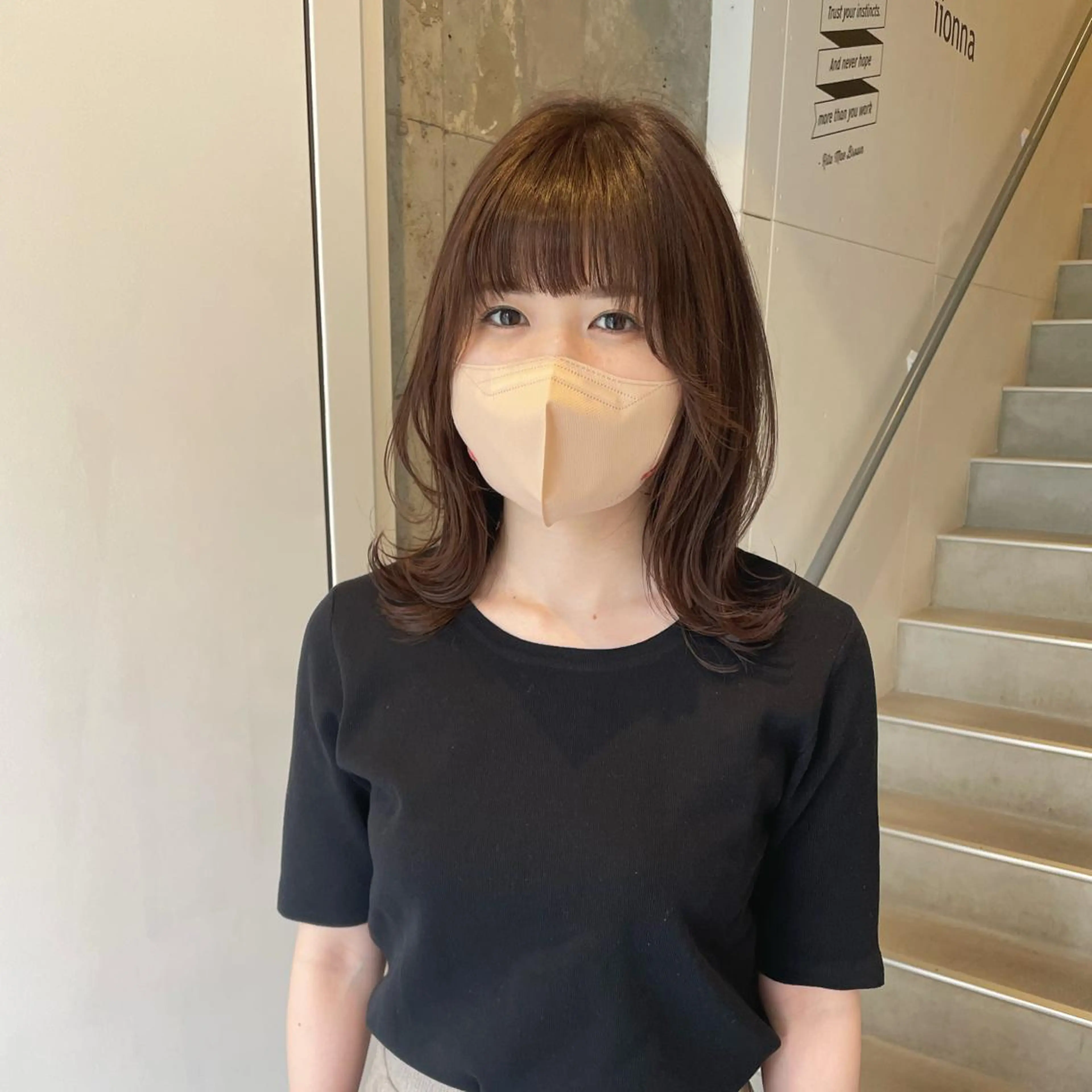 ミディアム ヘアカラー 久保田 千尋のヘアスタイル