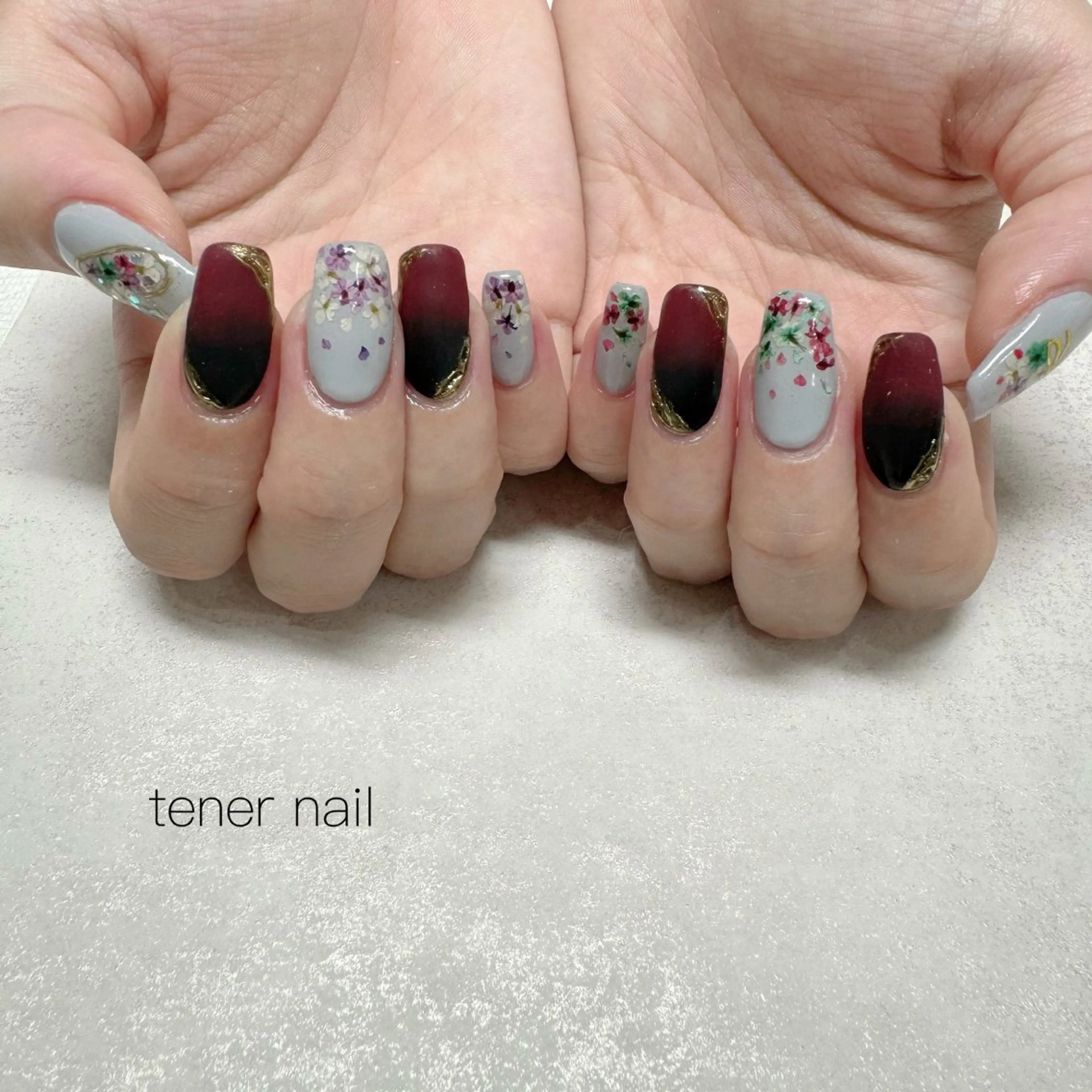 ネイル フラワーネイル ハンドネイル テネルネイル tener nailのネイルデザイン