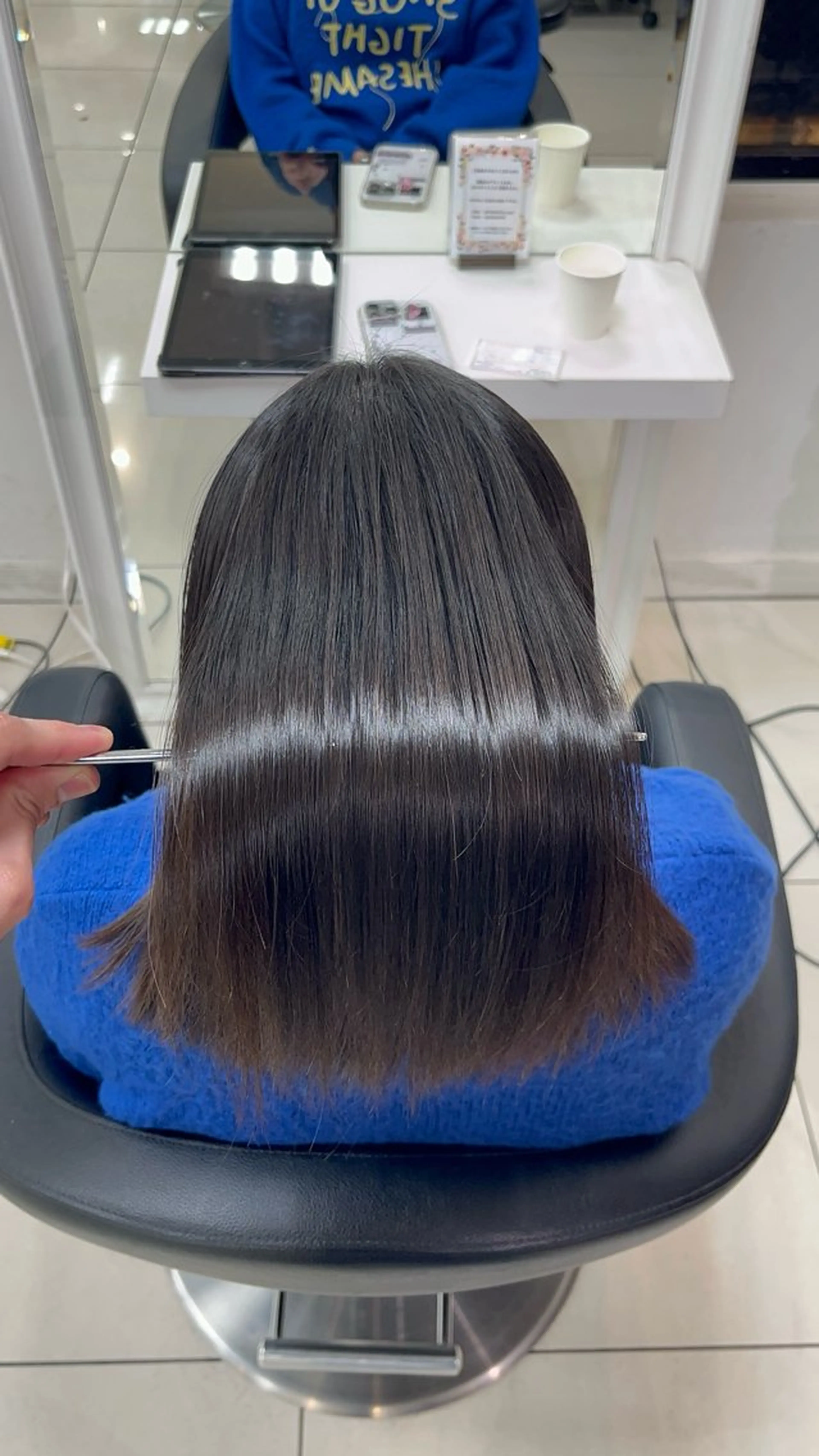 ミディアム パーマ カット 縮毛矯正 縮毛矯正指名No.1 艶カラー/SHIMAのヘアスタイル