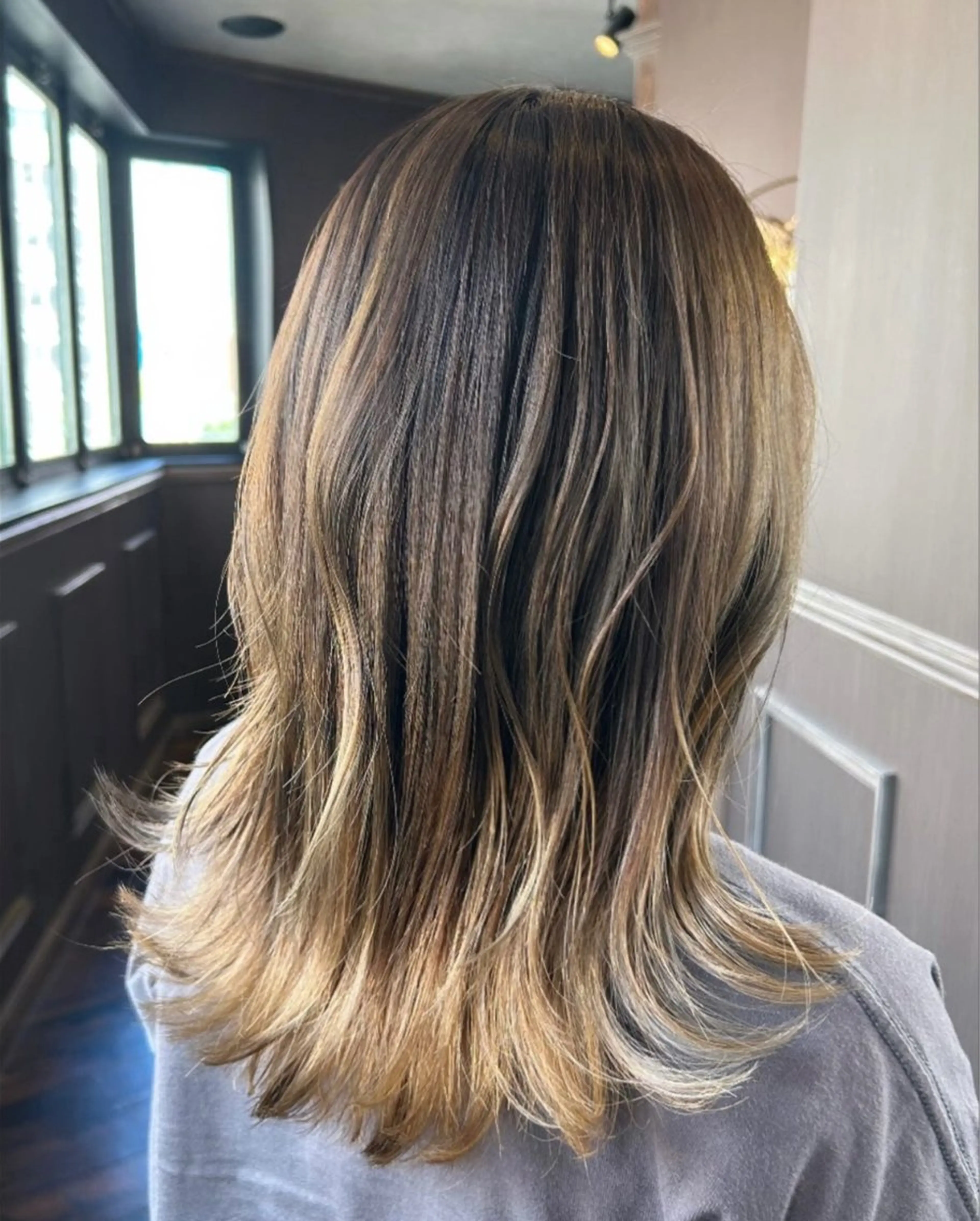 ミディアム カラー ヘアアレンジ カット ヘアカラー トリートメント 🌿Rina 🌙当日予約OK🌙のヘアスタイル