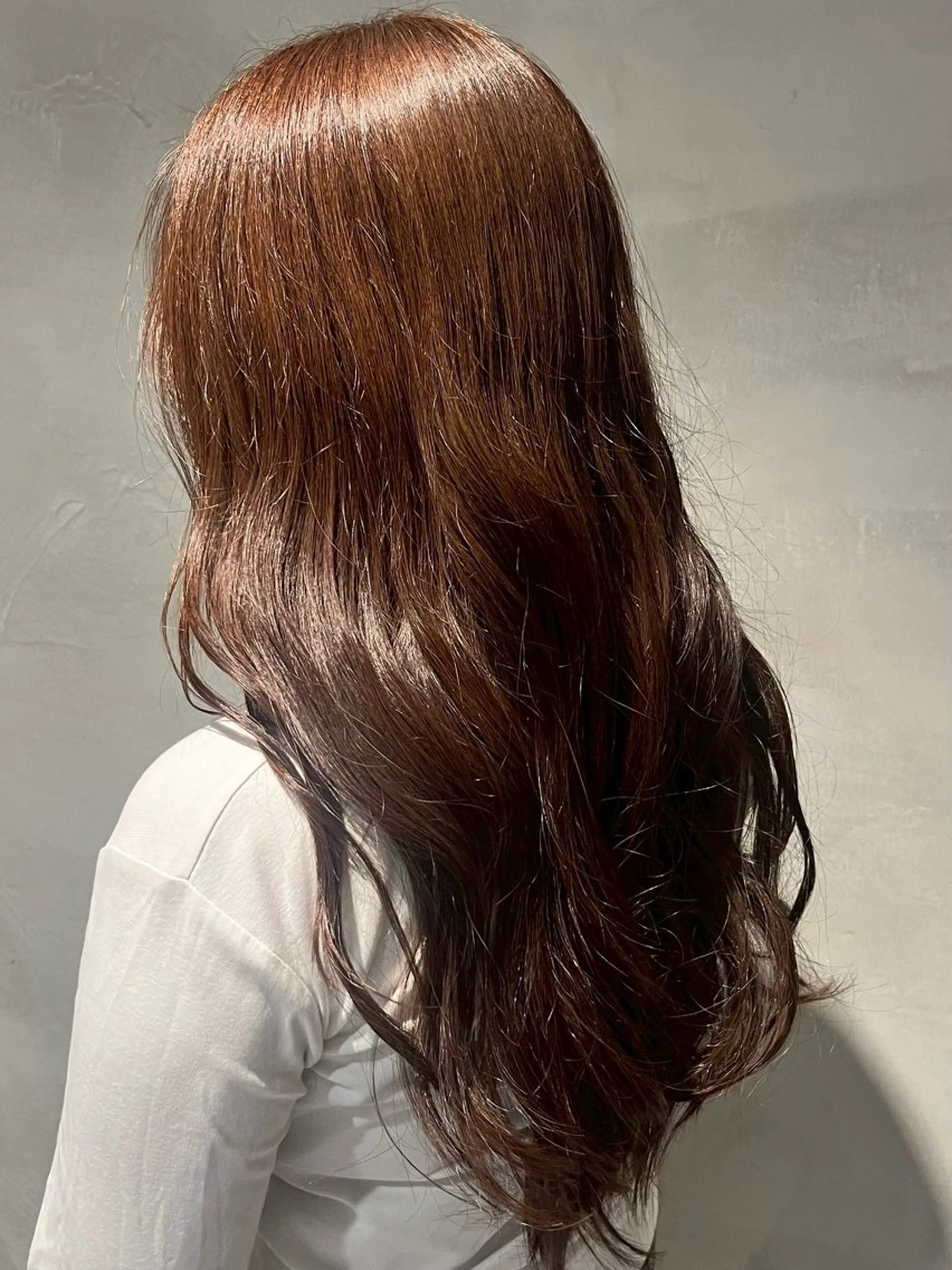 ロング カラー ブラウンカラー チョコレートブラウン ダブルカラー アサノ メグミのヘアスタイル