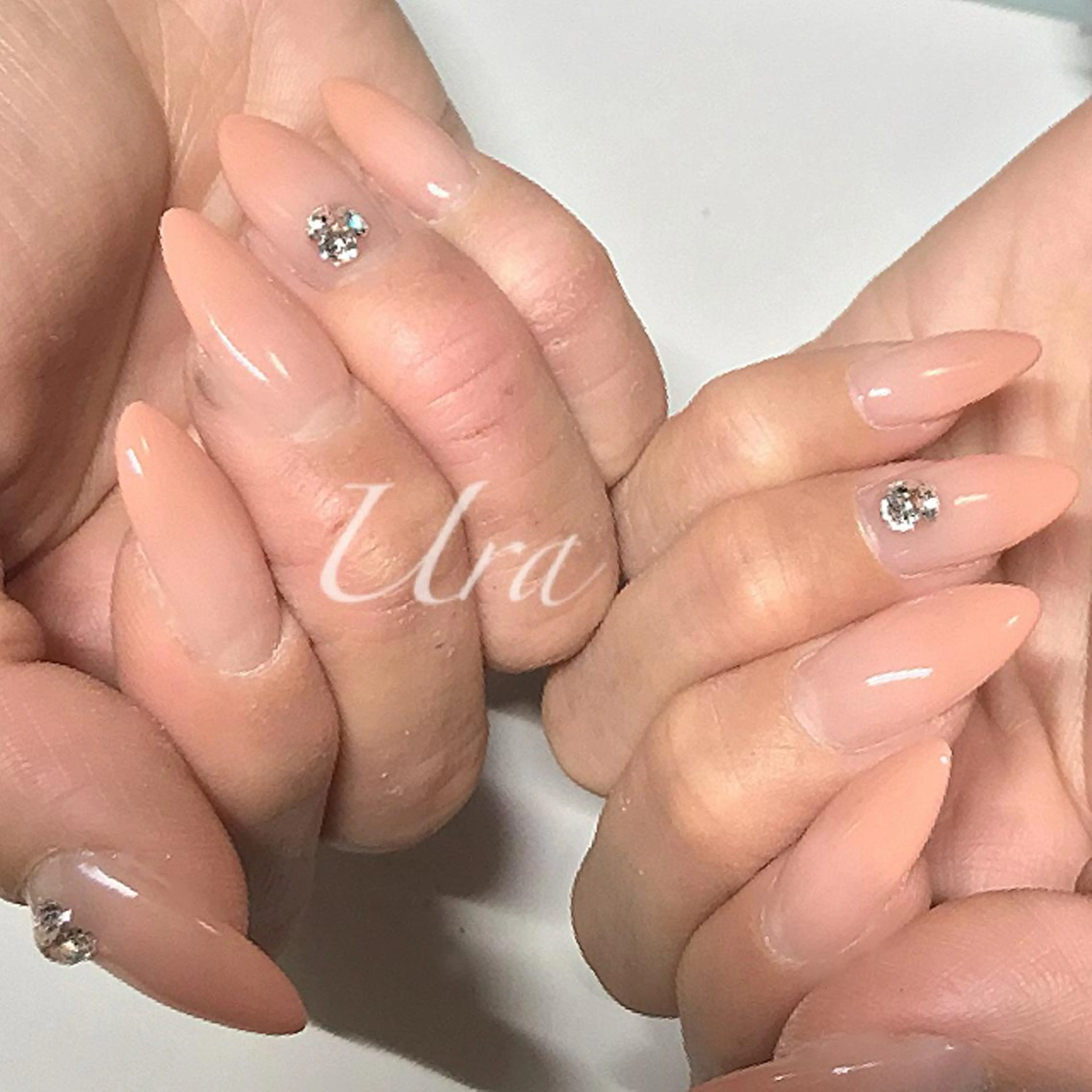 ネイル グラデーション ピンク ピンクベージュ UrakoNail 《nail》のネイルデザイン