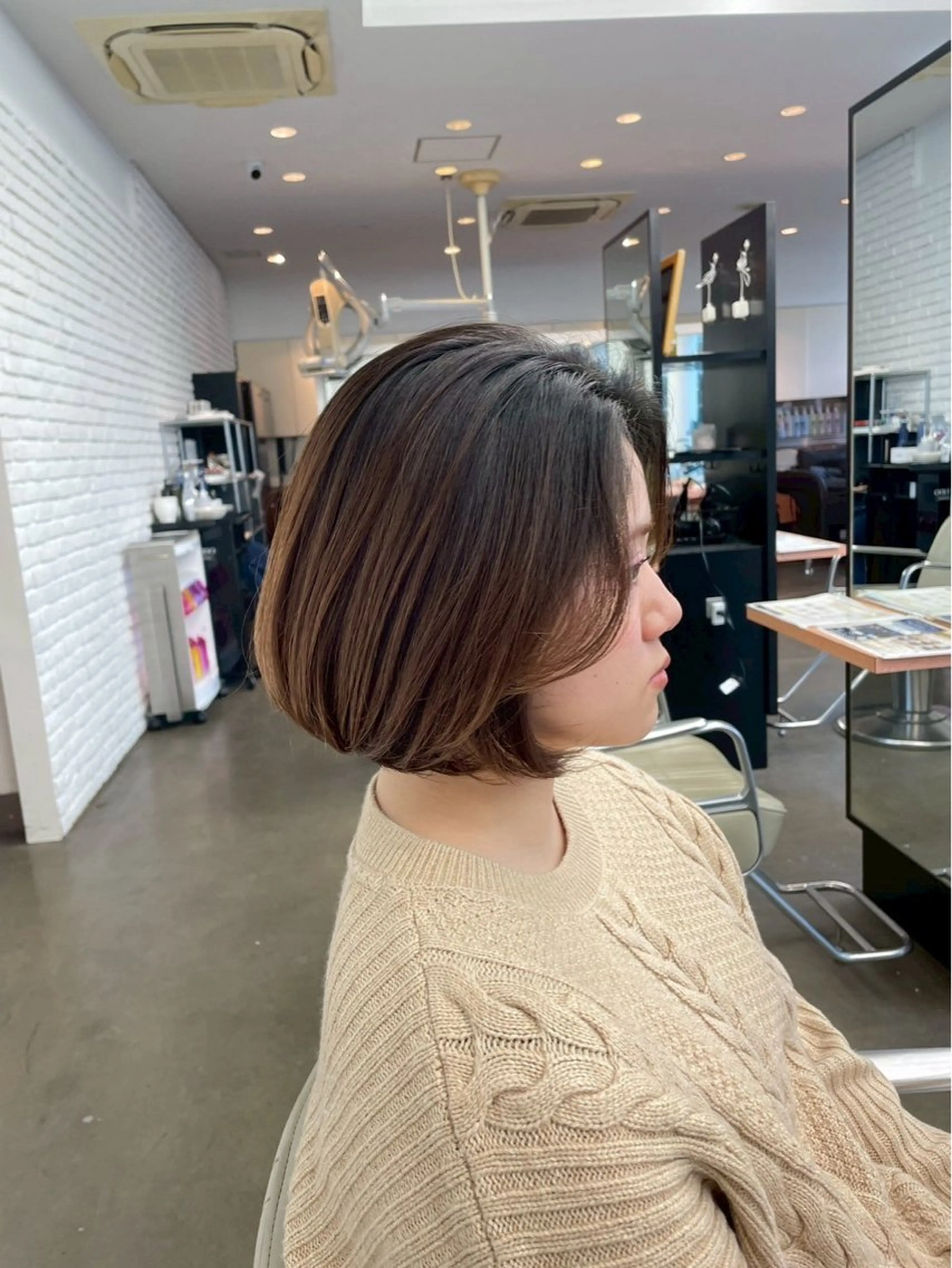 ショート ヘアアレンジ ボブ カット ヘアカラー トリートメント DIFINOaoyama所属・🎧ayaka/ボブ /透明感カラー🩵のヘアスタイル