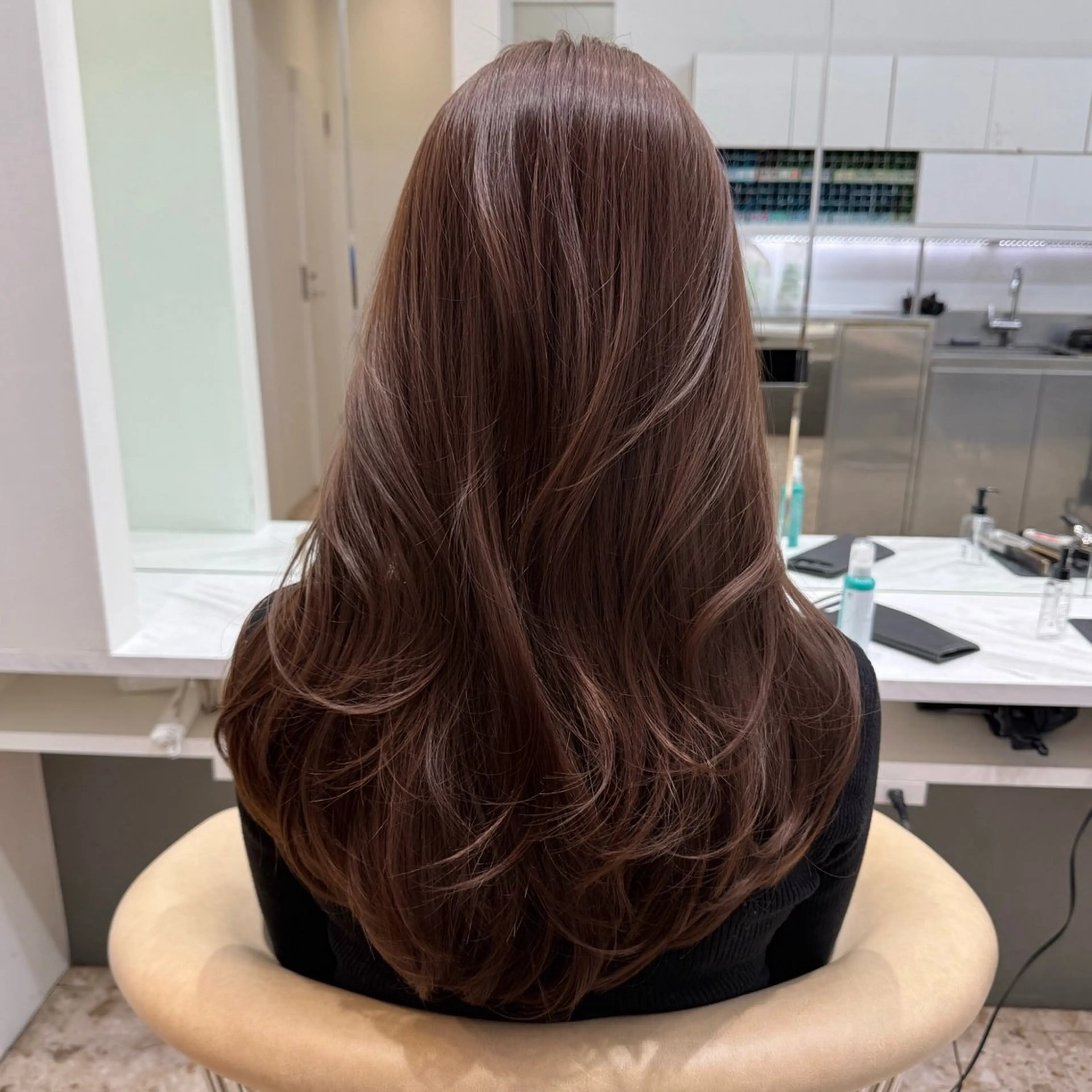 ロング カラー レイヤーカット 艶カラー/ブリーチ なし/ASUMI🎀のヘアスタイル