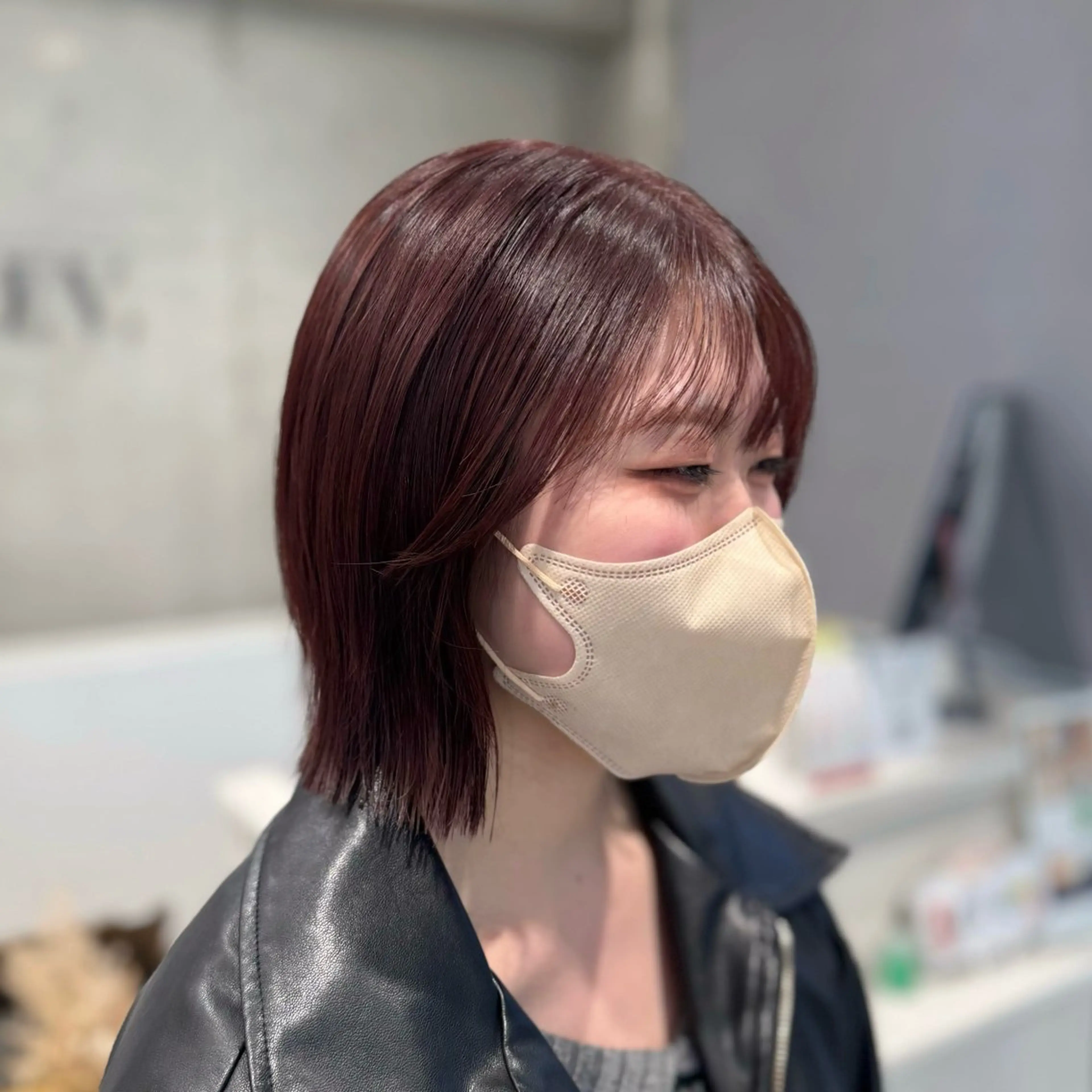 ミディアム カラー カット ヘアカラー トリートメント 田島拓海 ボブカットのヘアスタイル