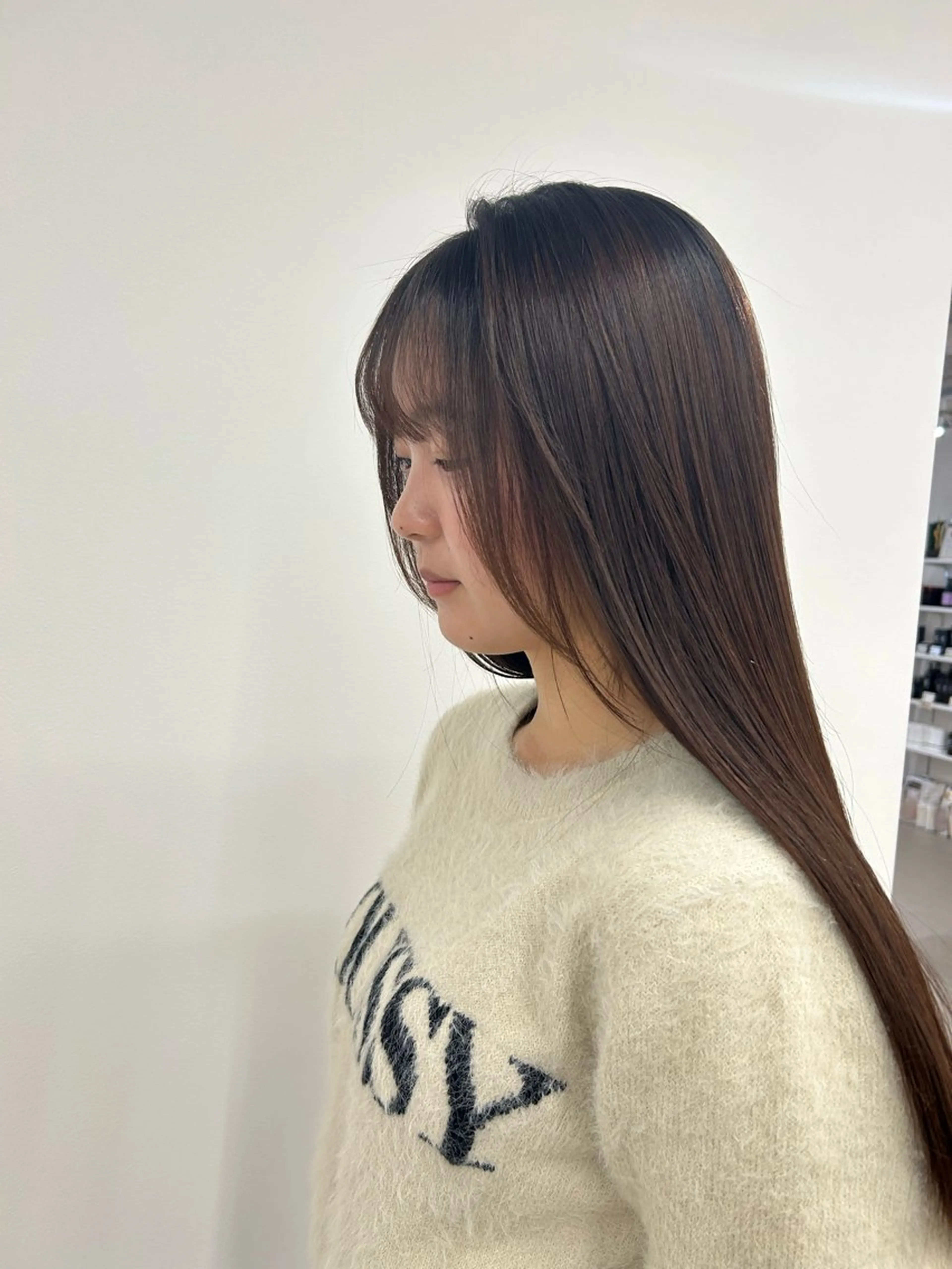 ロング 縮毛矯正 鍛治 美月稀のヘアスタイル