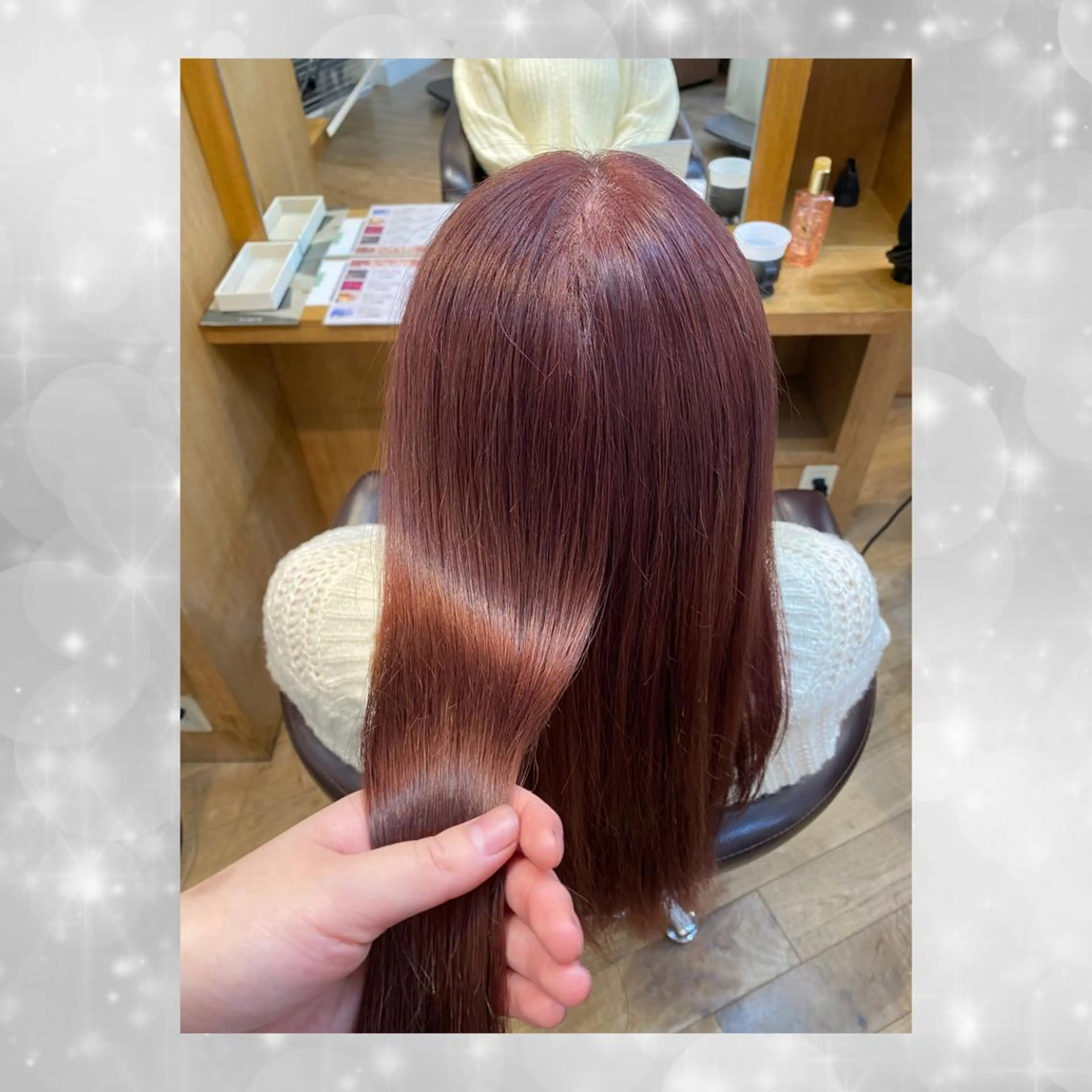 ロング カラー ブリーチ ブラウンカラー ピンクカラー ピンクブラウン トリートメント 🦋小倉 彩🦋のヘアスタイル