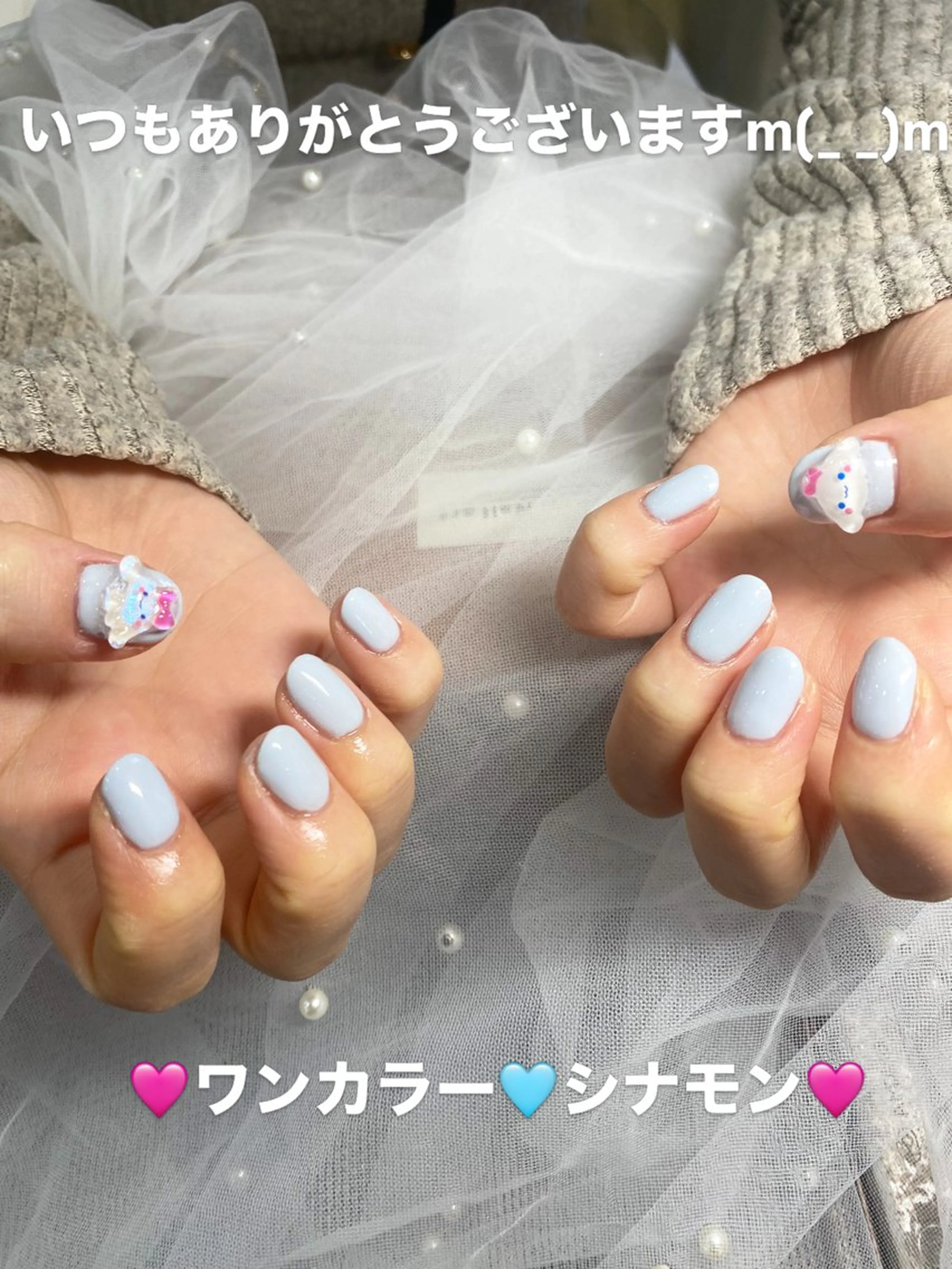 ネイル ワンカラーネイル 春ネイル 🦋✨ MARIKO✨🦋のネイルデザイン
