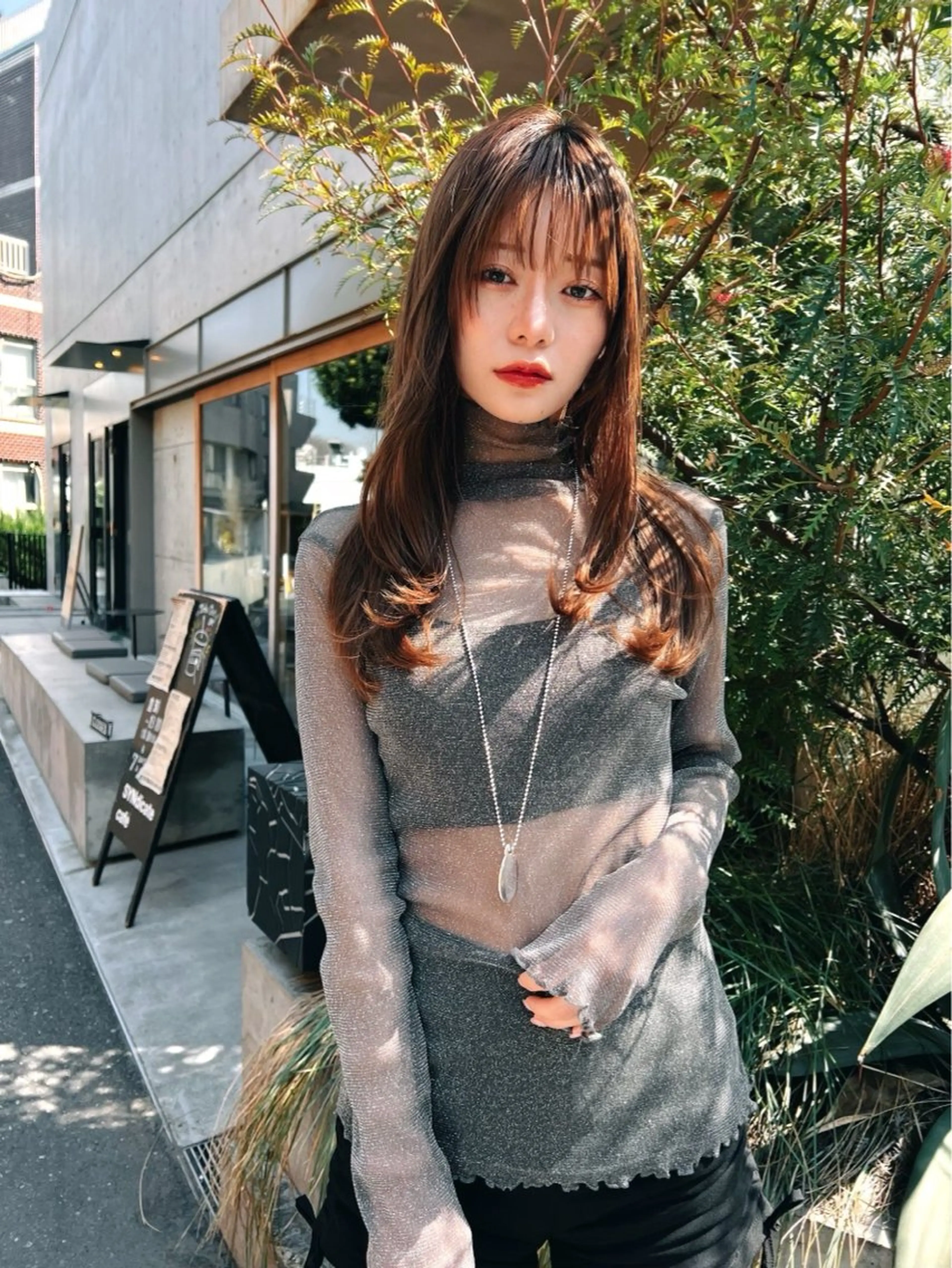 セミロング カラー カット ヘアカラー トリートメント 【銀座】艶髪/上品な カラー特化/涼/駅近のヘアスタイル