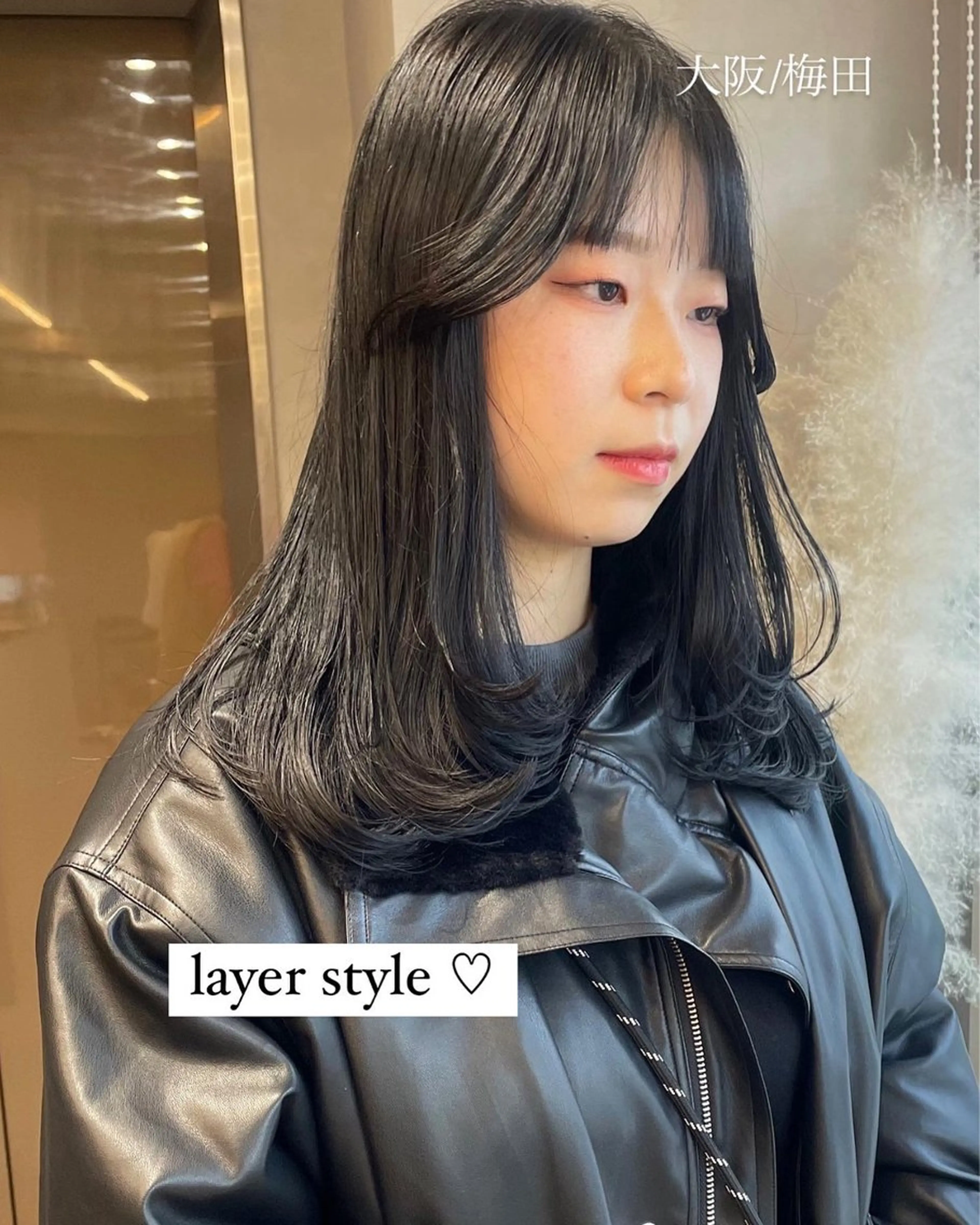 セミロング カラー レイヤーカット yui/ layer cutのヘアスタイル