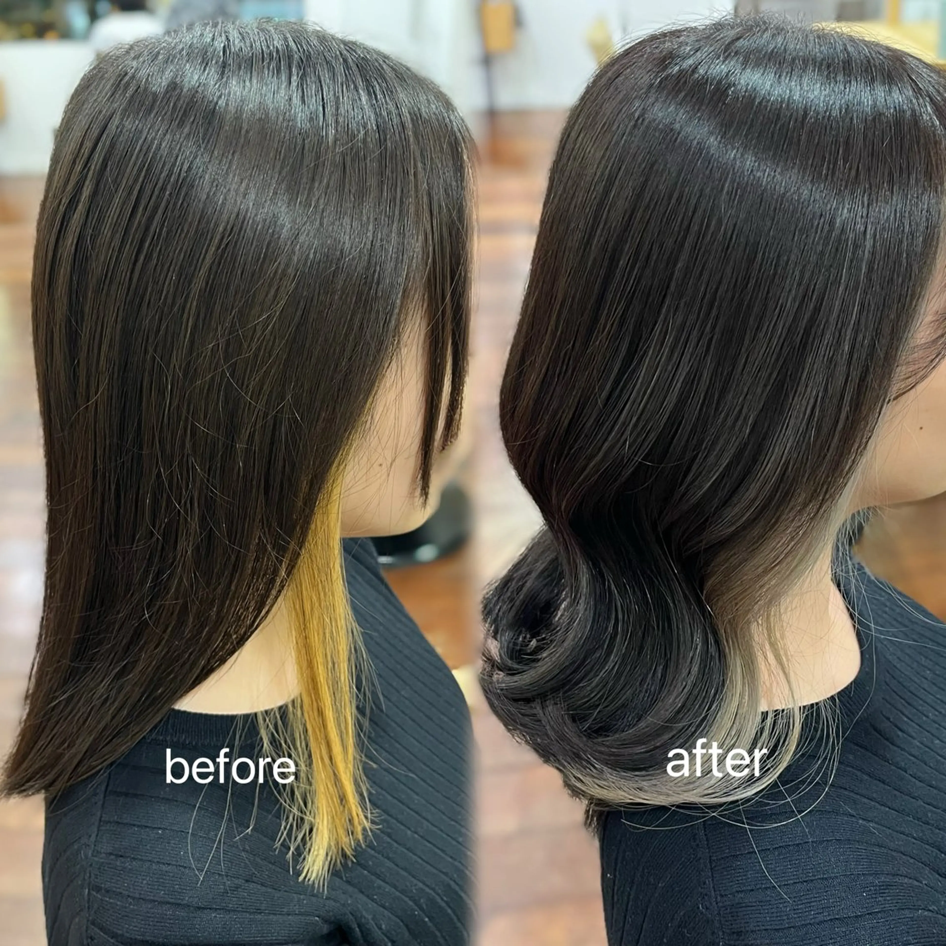 ミディアム カラー ベージュカラー シルバー シルバーベージュ ヘアカラー 🎀仙台/艶カラー /暖色/ありさ🎀のヘアスタイル