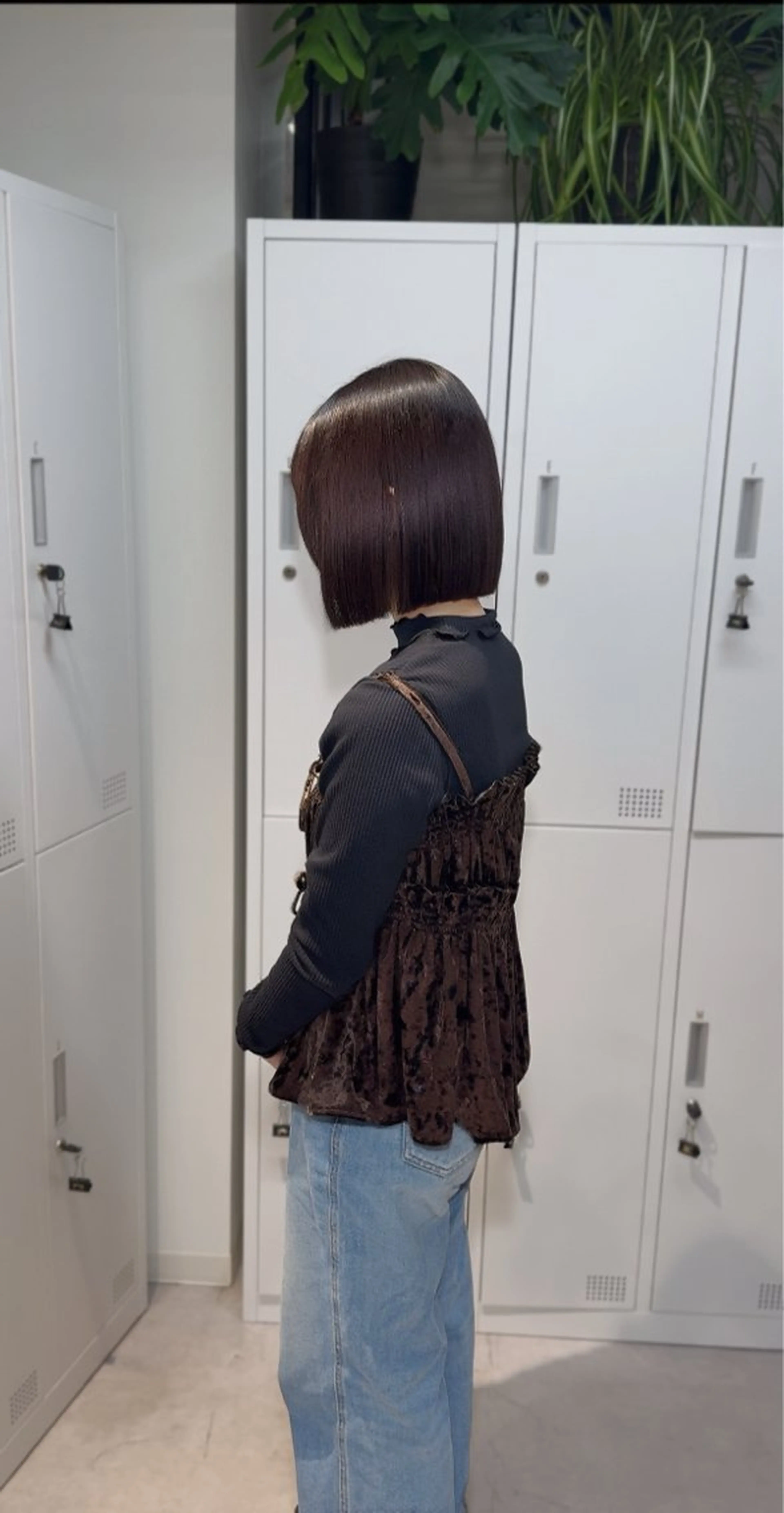 ショート ストンボブ/ 縮毛矯正/岩澤脩太のヘアスタイル